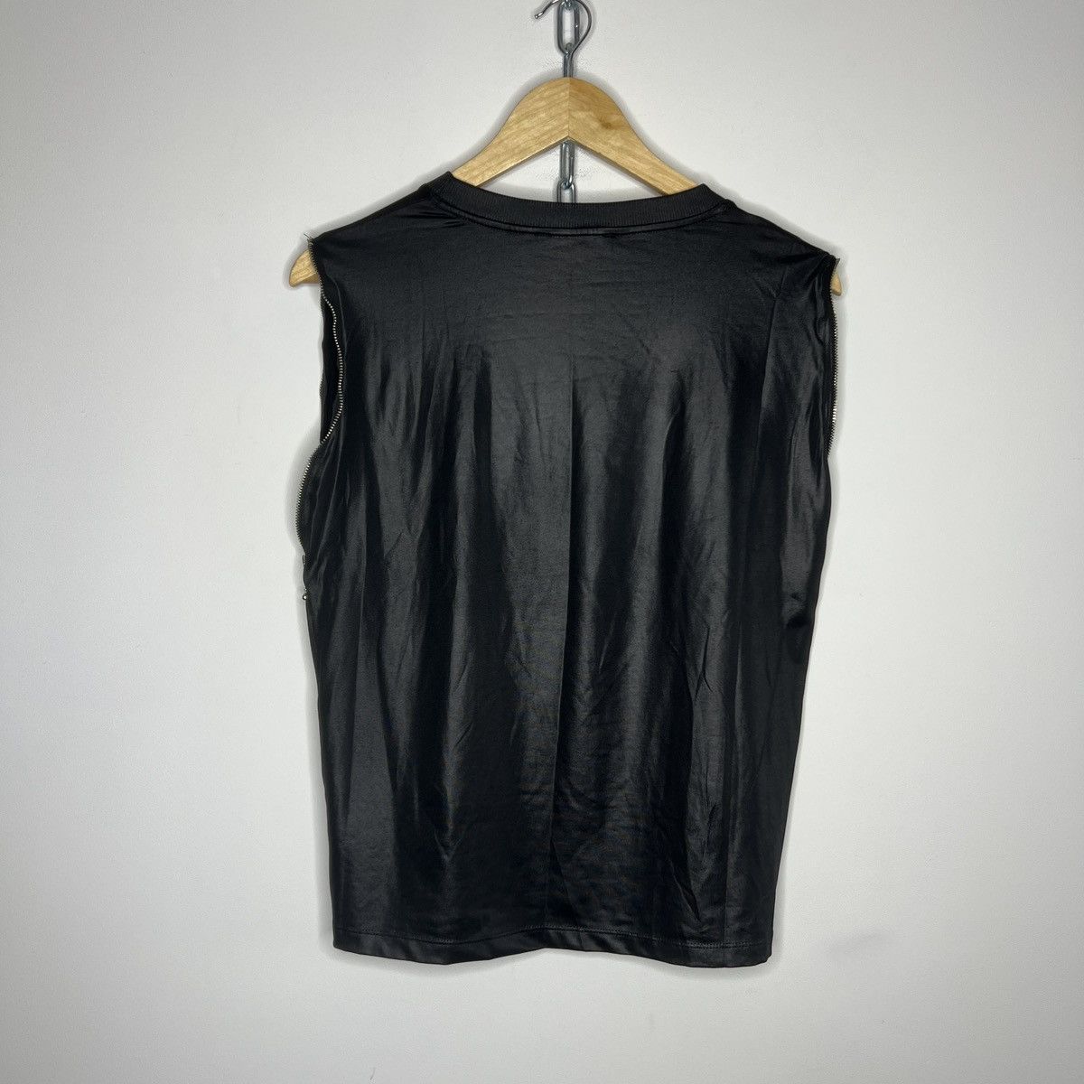 Designer × Diesel Diesel Tank Top Blouse ZIP Nylon Black Avant Garde Y2K Opium Size S / US 4 / IT 40 - 9 Thumbnail