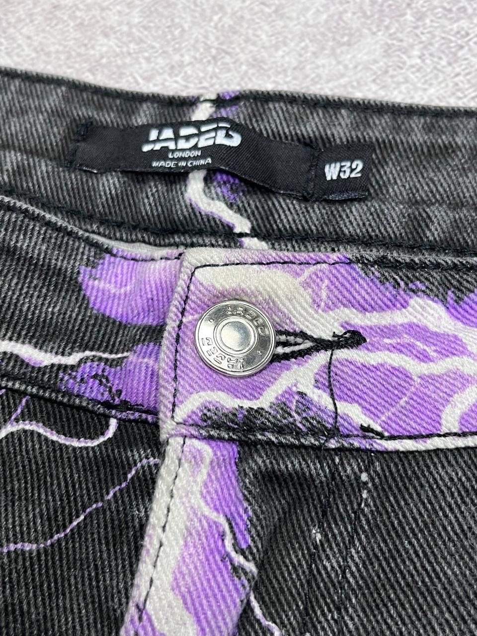 Vintage VINTAGE LIGTHNING ALLOVERPRINT BAGGY DENIM JEANS Y2K 32 Size US 32 / EU 48 - 6 Thumbnail