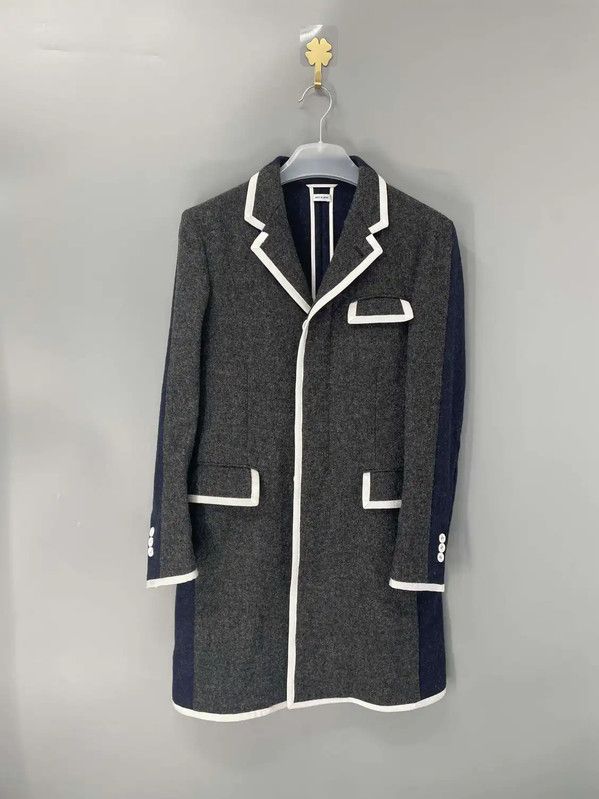 Thom Browne Gray Wool Women's Coat 0089
