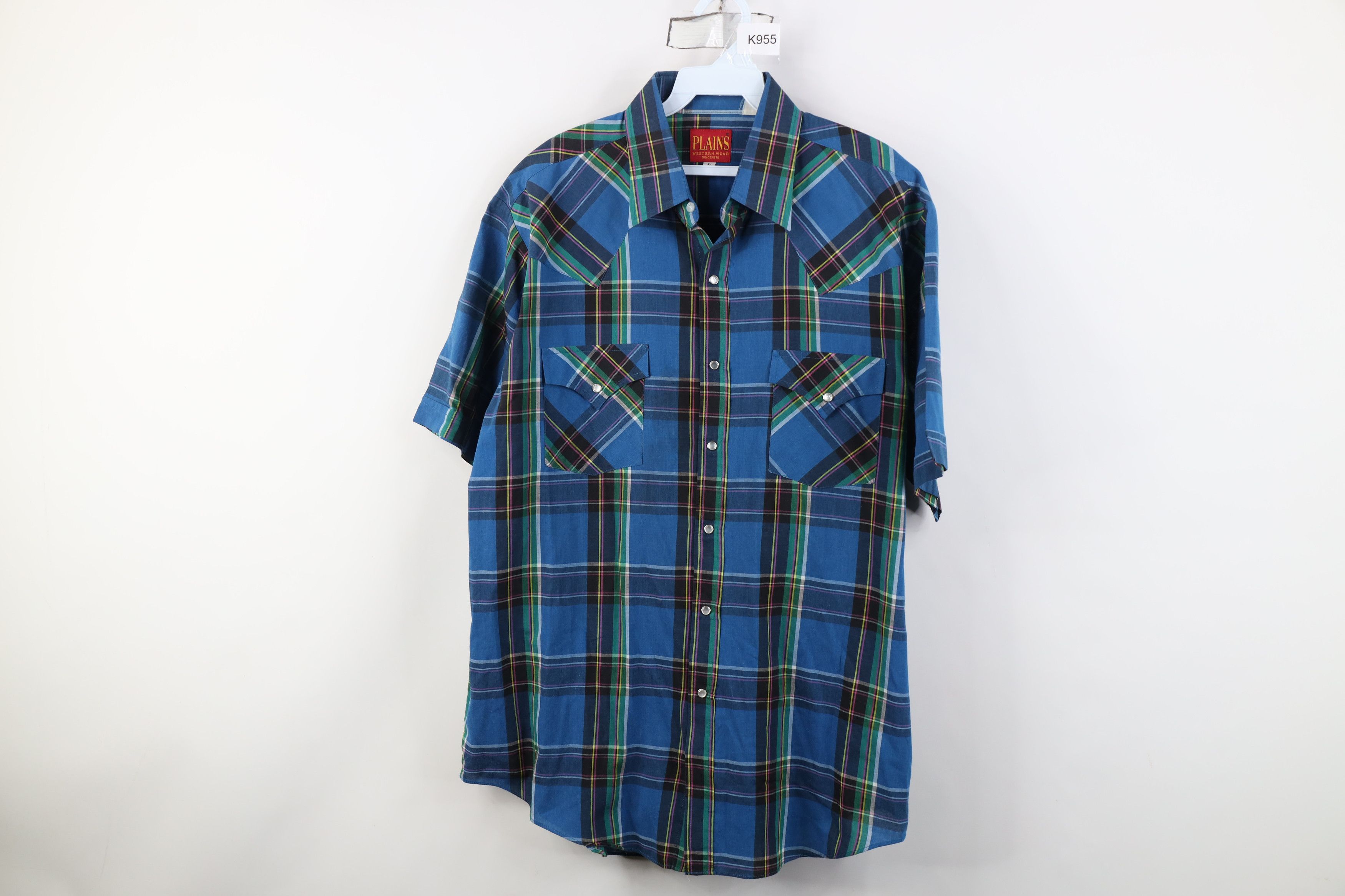 Vintage Vintage 90s Streetwear Cowboy Short Sleeve Button Shirt Size US L / EU 52-54 / 3 - 1 Thumbnail