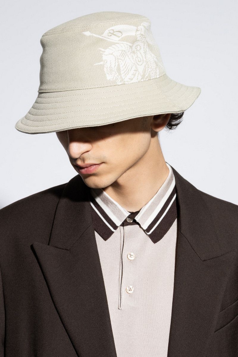 Burberry BURBERRY beige EKD knight logo cotton bucket hat Medium Size ONE SIZE - 1 Thumbnail