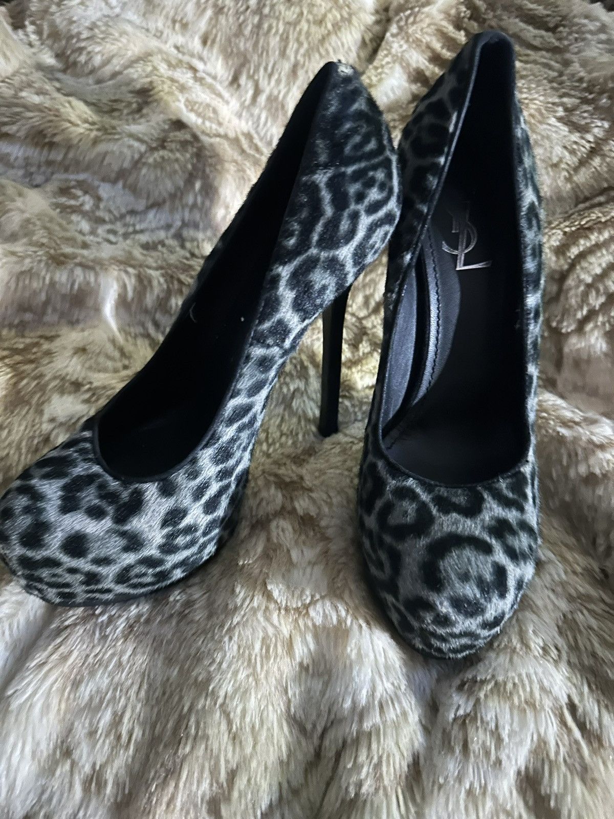 Yves Saint Laurent Saint laurent YSL Leopard print Platform pumps Size US 9 / IT 39 - 4 Thumbnail
