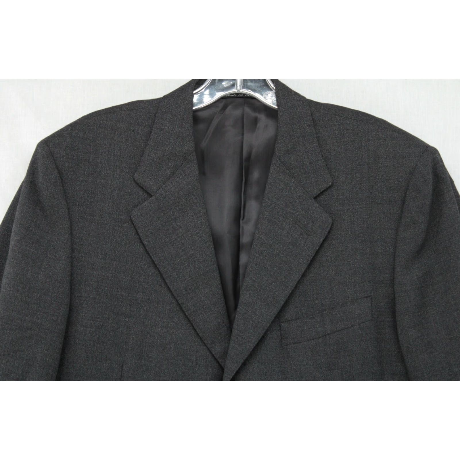 Canali Canali Blazer Mens 50R Charcoal Gray Wool 3-Button Italy Classic Luxury Blazer Size 50R - 2 Thumbnail