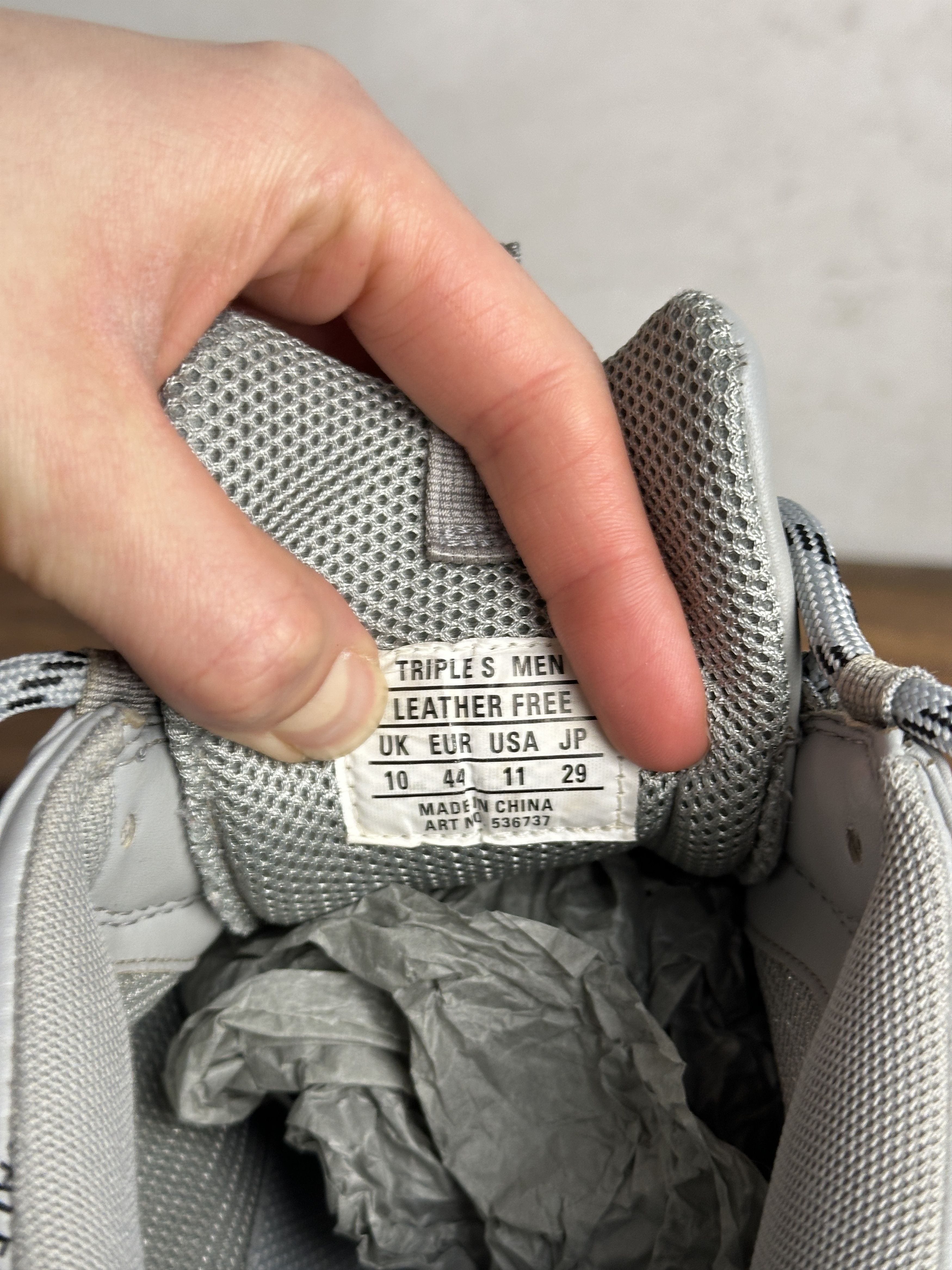 Balenciaga Balenciaga All Over Logo Triple S Leather Free Sneaker Grey Size US 11 / EU 44 - 18 Thumbnail