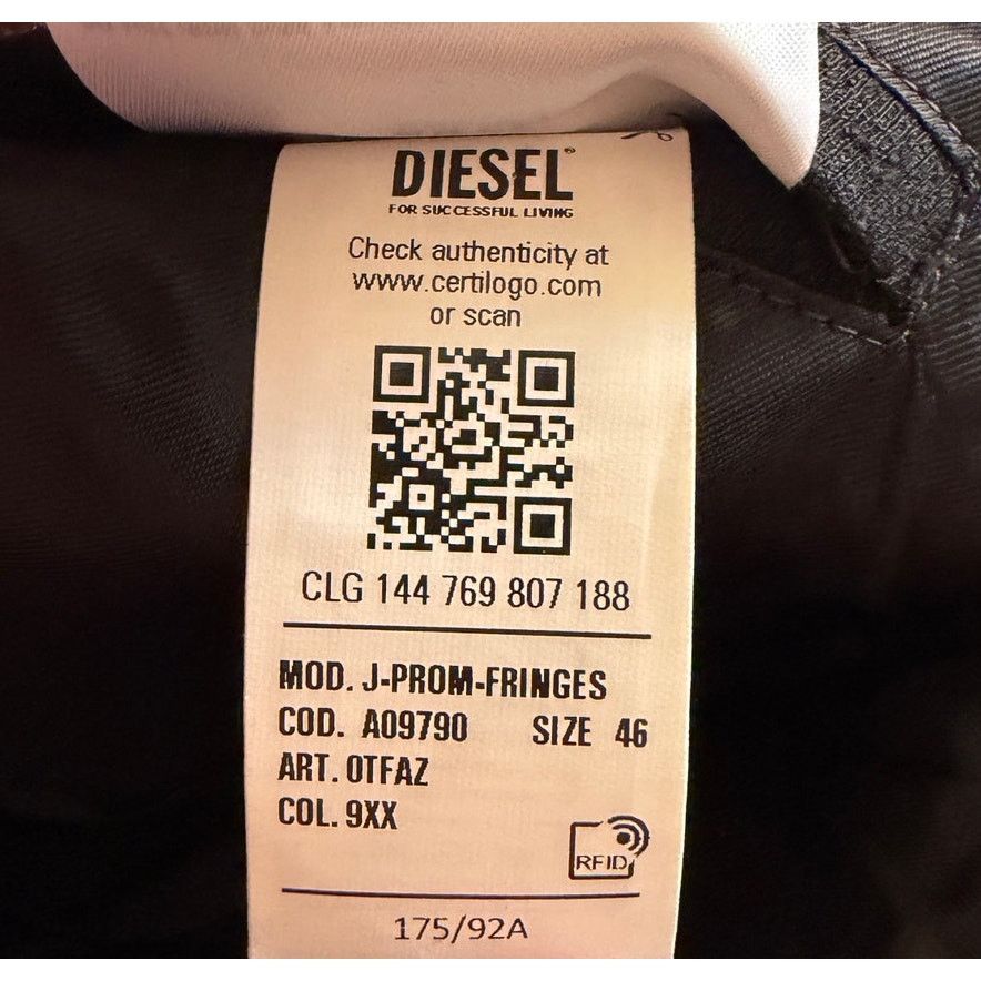 Diesel Diesel Men's J-Prom-Fringes Frayed Boucle Jacket Size US S / EU 44-46 / 1 - 6 Thumbnail