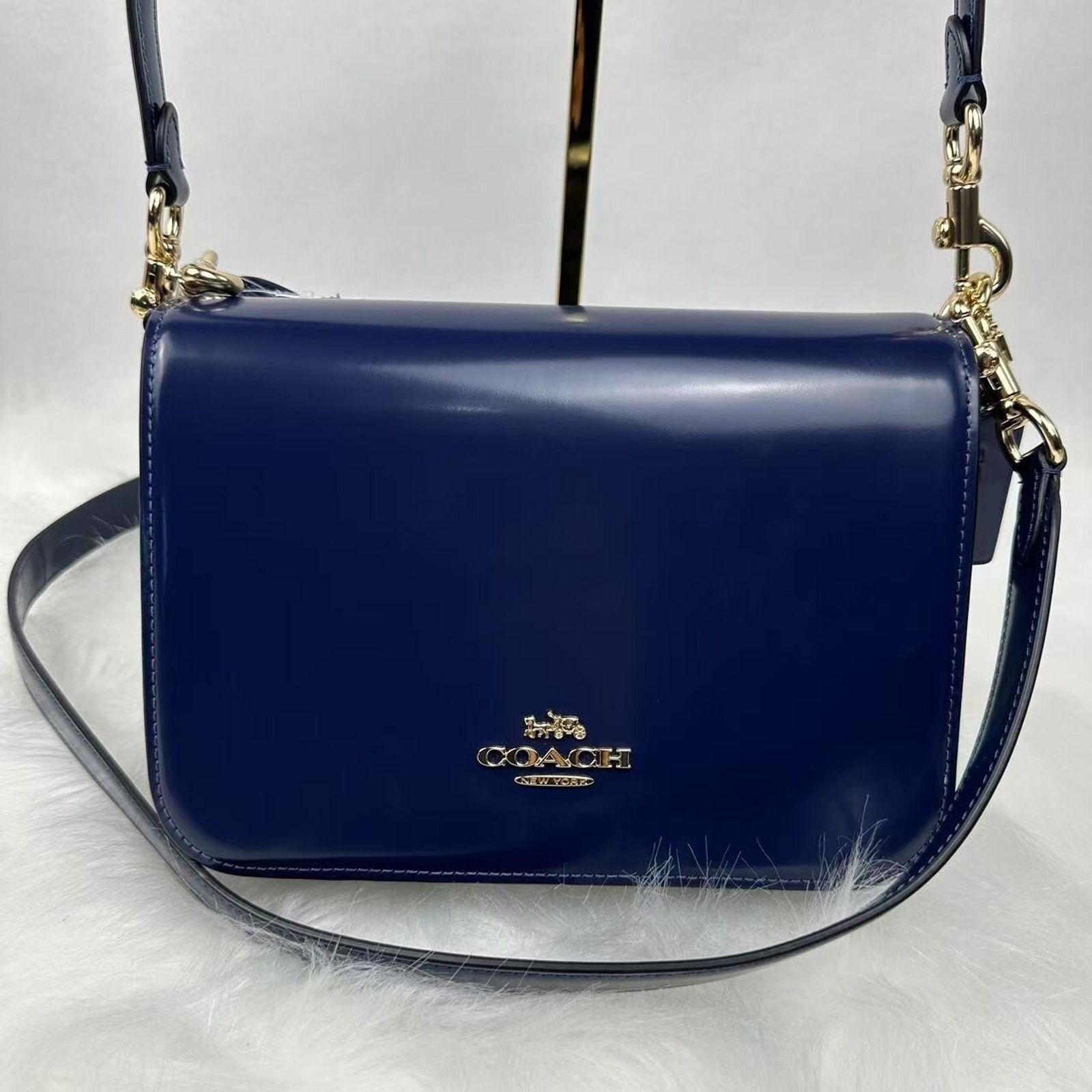Coach Coach Quinn Shoulder Crossbody Bag In Leather/True Navy NWT Size ONE SIZE - 2 Thumbnail