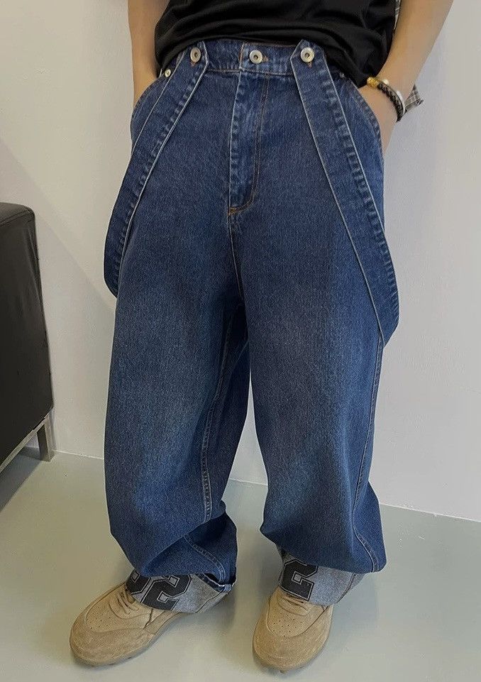 Japanese Brand × Vintage Retro punk cleanfit washed loose fit baggy jeans pants Size US 29 - 1 Thumbnail