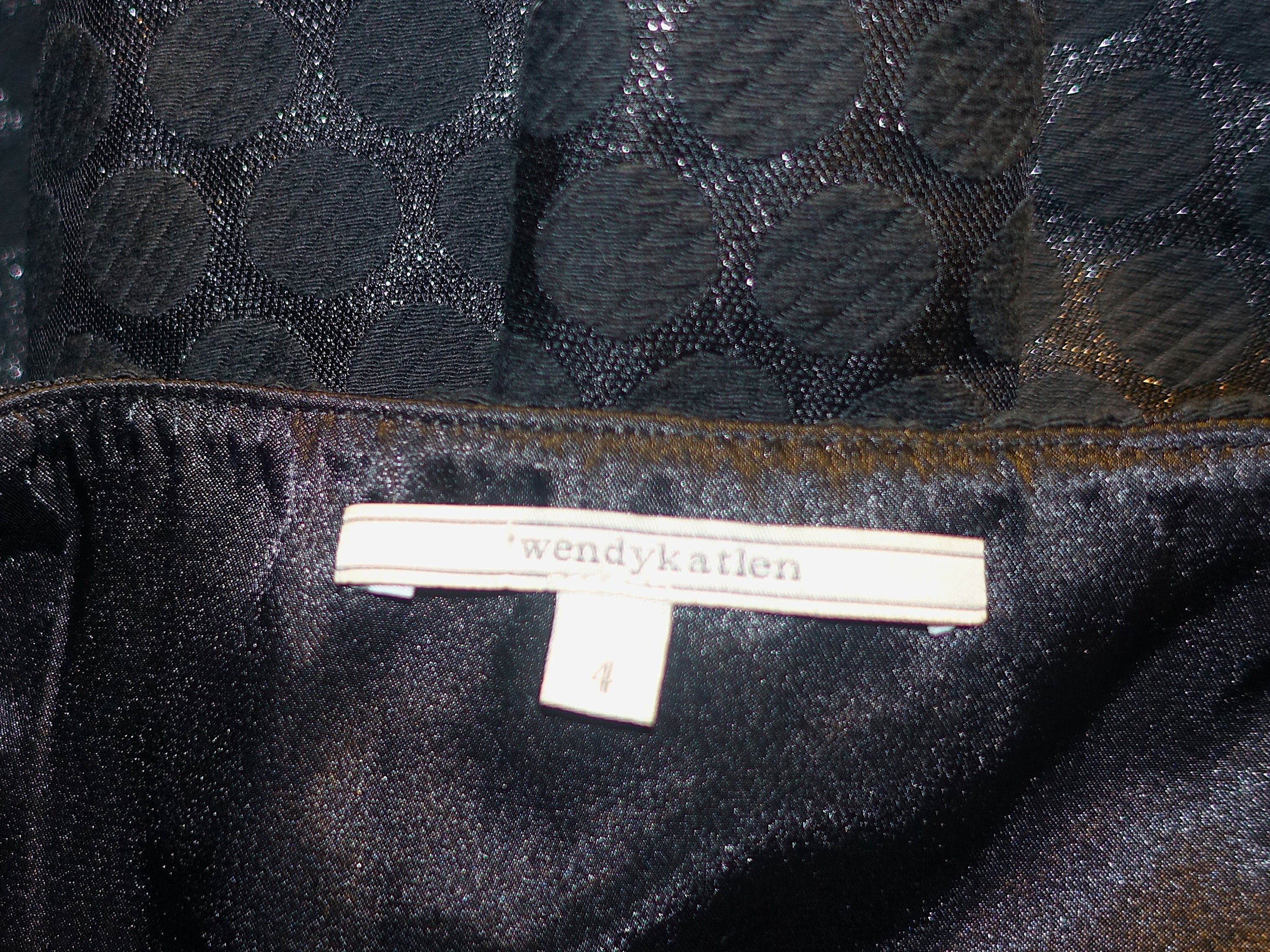 Other Wendy Katlen Black Metallic Polka Dot Strapless Dress 4 Size S / US 4 / IT 40 - 7 Thumbnail