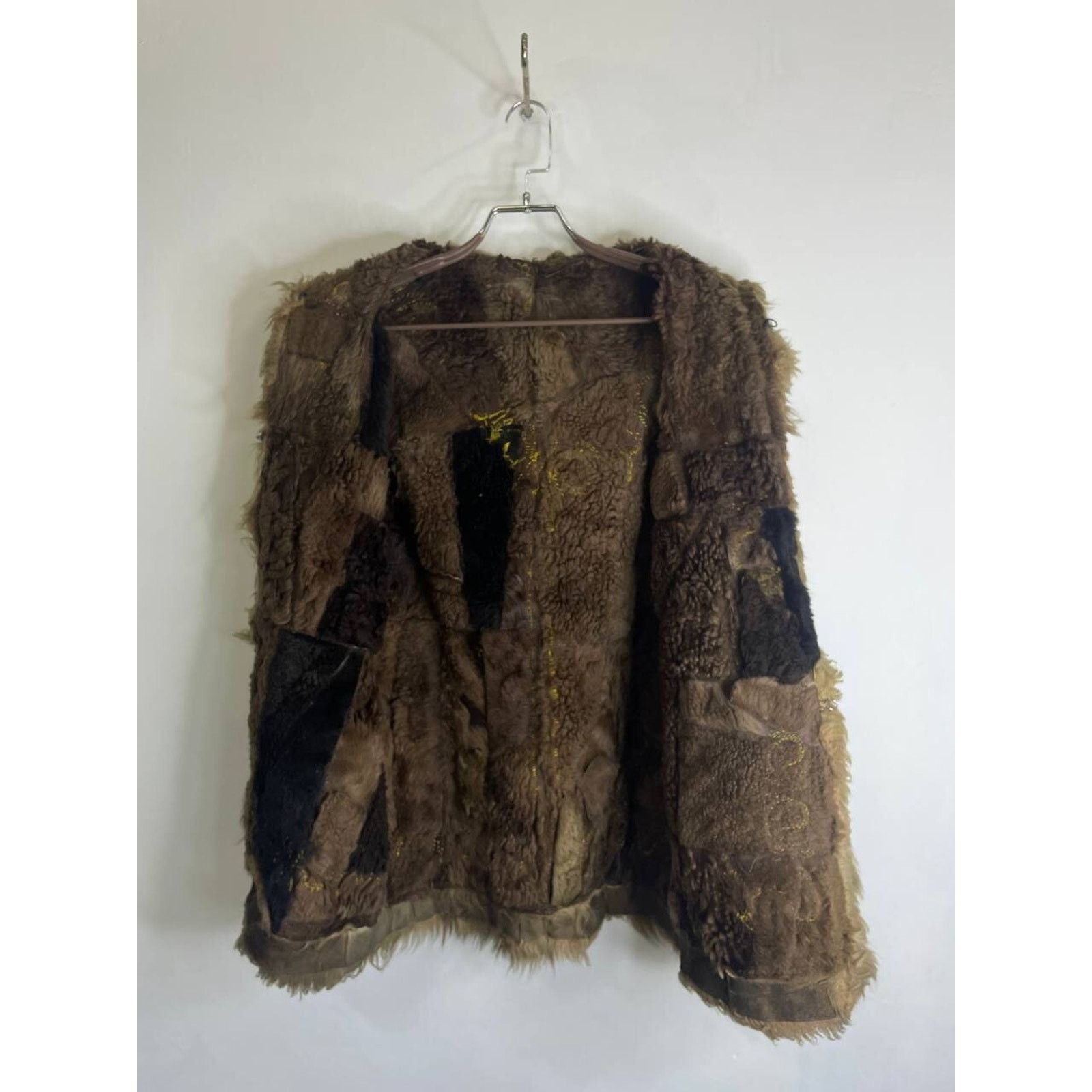Japanese Brand × Vintage Vintage Shearling Coat Brown Suede Embroidered Jacket Size M Size M / US 6-8 / IT 42-44 - 11 Thumbnail
