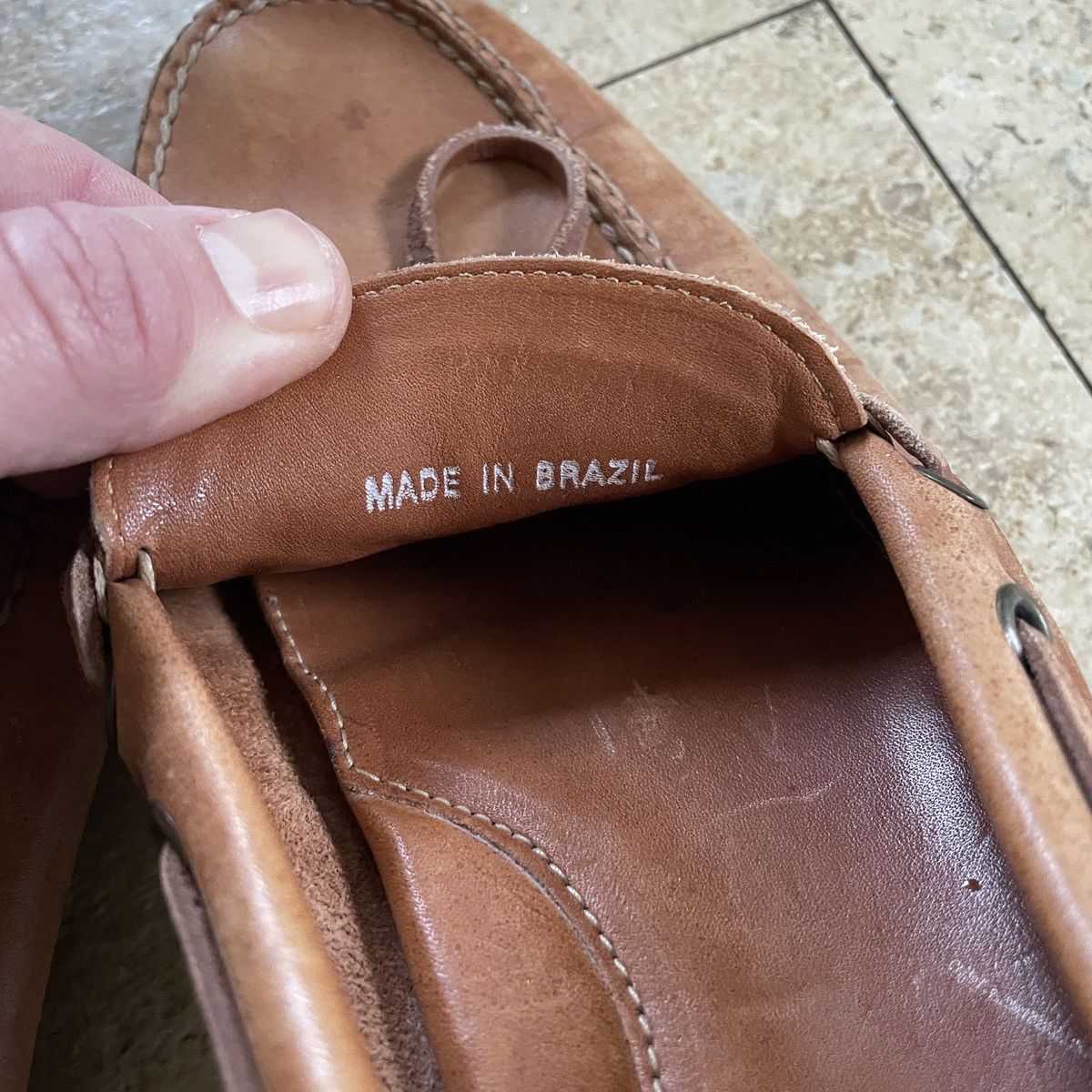 Polo Ralph Lauren Polo Ralph Lauren light brown leather boat shoe loafers Size US 9 / EU 42 - 9 Thumbnail