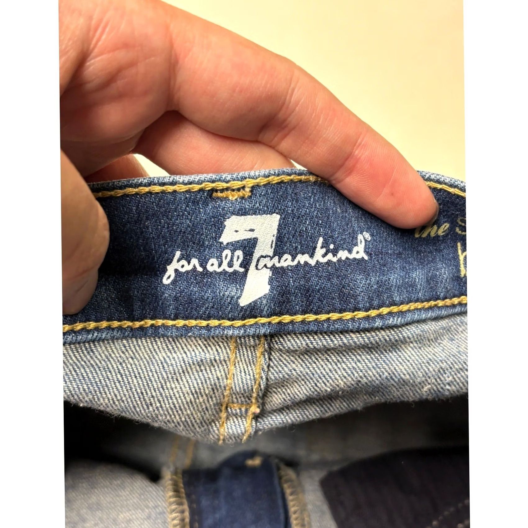7 For All Mankind 7 For All Mankind The Skinny Bootcut Jeans Medium Wash Blue Denim 28X29 Made USA Women Jeans Size 28" / US 6 / IT 42 - 5 Thumbnail