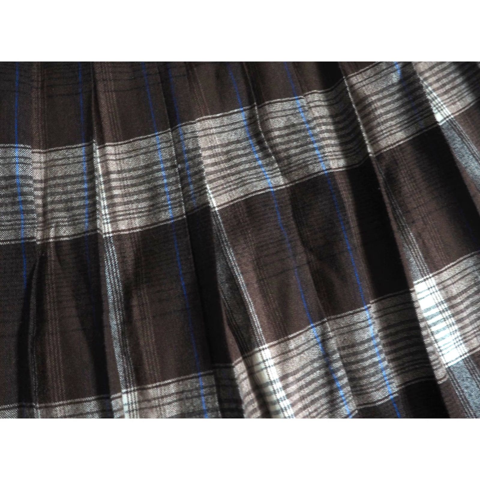 Vintage VTG 50s 60s Brown Gray Plaid Wool Talon Boho Pleated 27W USA Skirt Womens Size 27" / US 4 / IT 40 - 4 Thumbnail