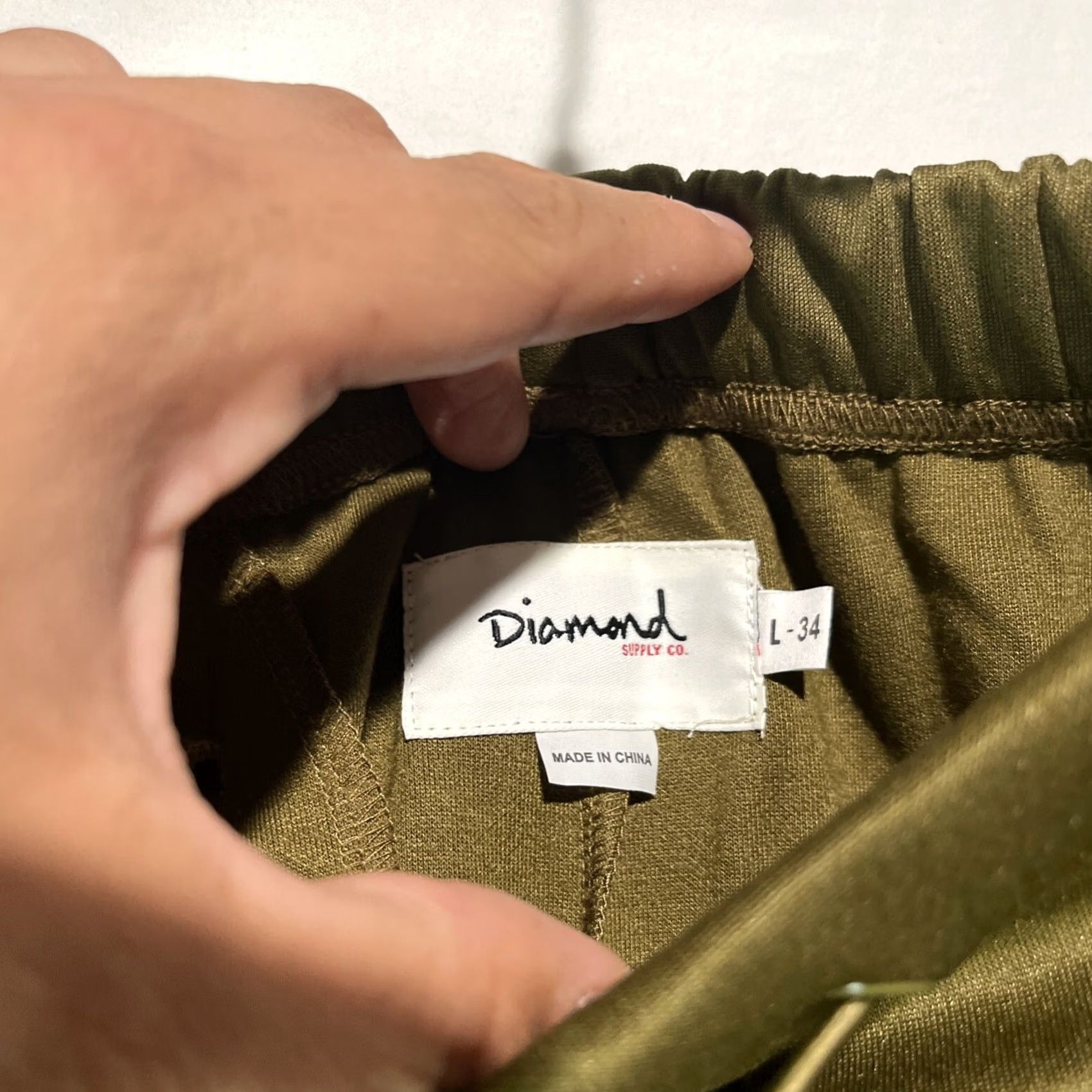 Diamond Supply Co. Diamond Supply Co. Track Pants Mens Large 34 Green Drawstring Pockets Baggy Snap Pants Size US 33 - 7 Thumbnail