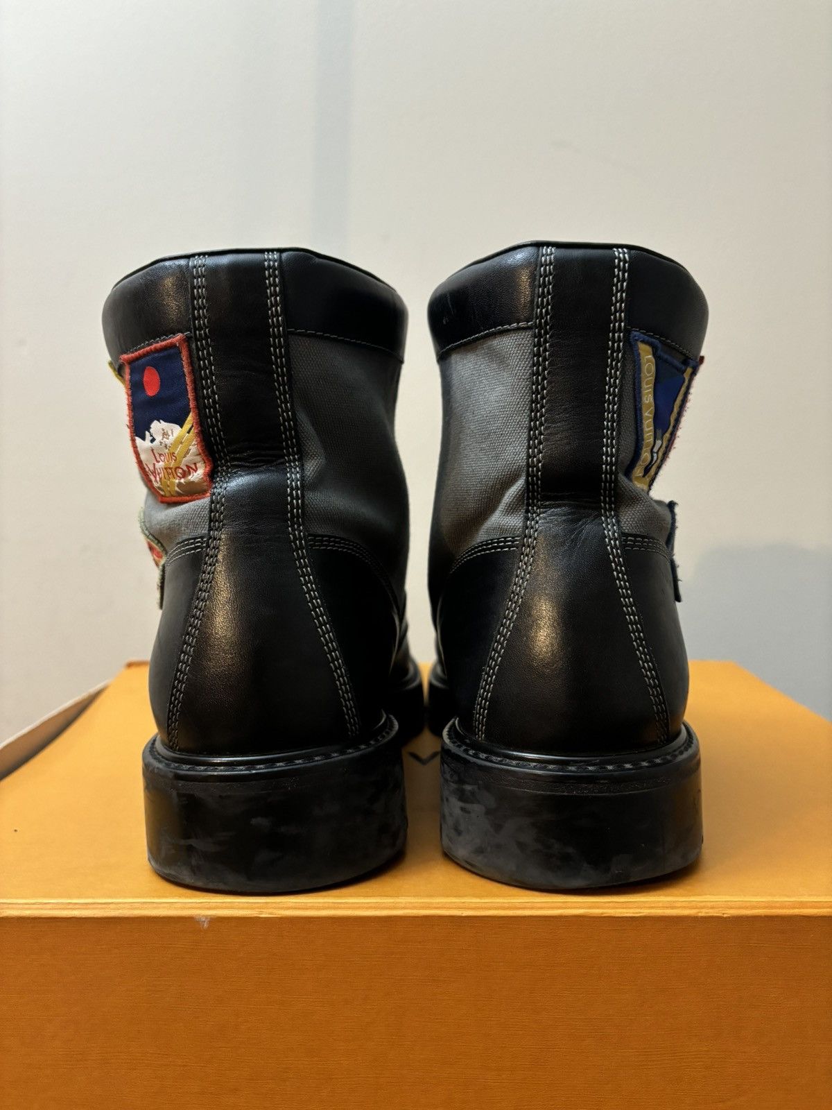 Louis Vuitton Louis Vuitton Oberkampf Leather Patchwork Ankle Boots Black Size US 10 / EU 43 - 5 Thumbnail