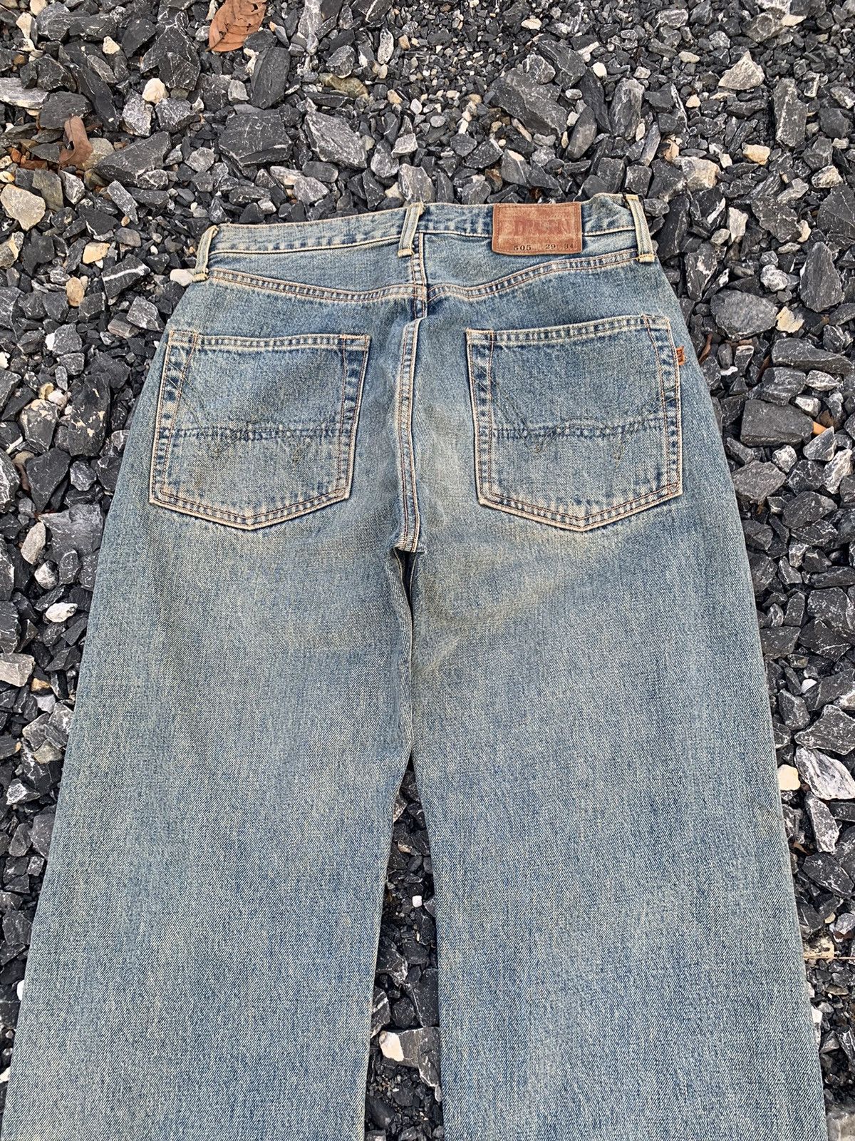 Kapital VINTAGE EDWIN 505 SELVEDGE BAGGY JAPANESE DISTRESSED DENIM Size US 29 - 8 Thumbnail
