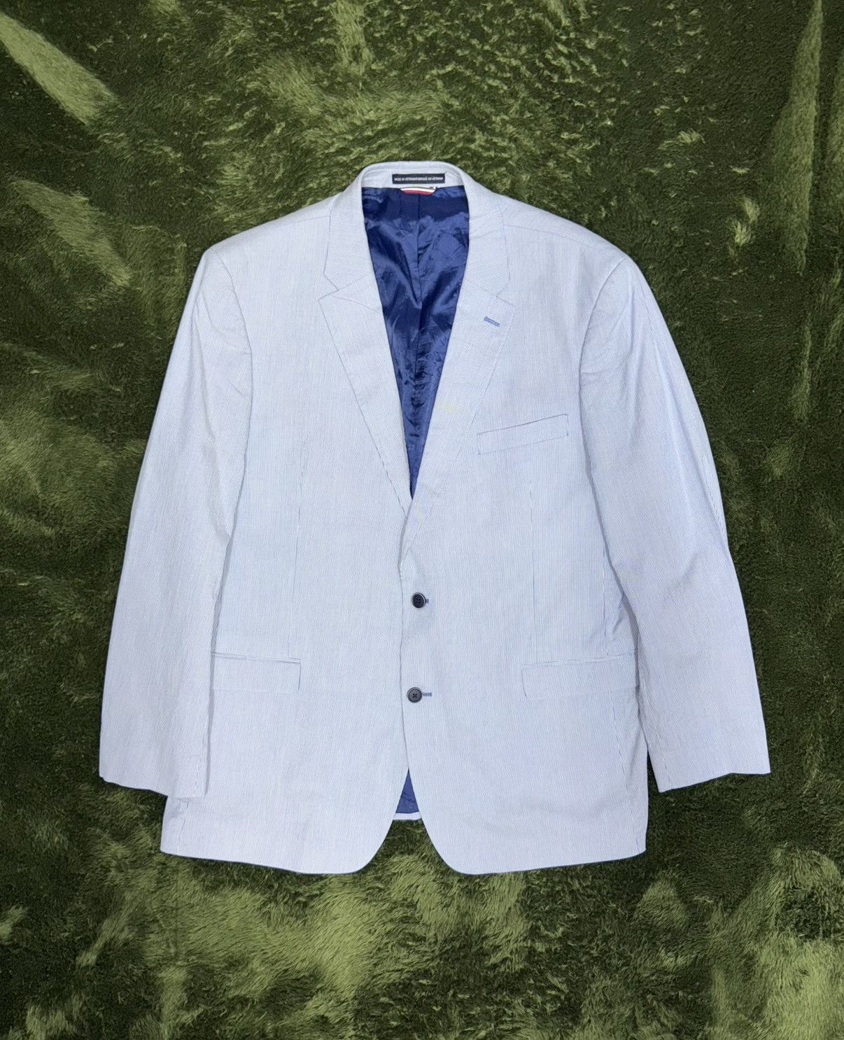 Japanese Brand × Tommy Hilfiger × Vintage [48L] tommy hilfiger texture fabric classic blazer jacket Size 48L - 1 Thumbnail
