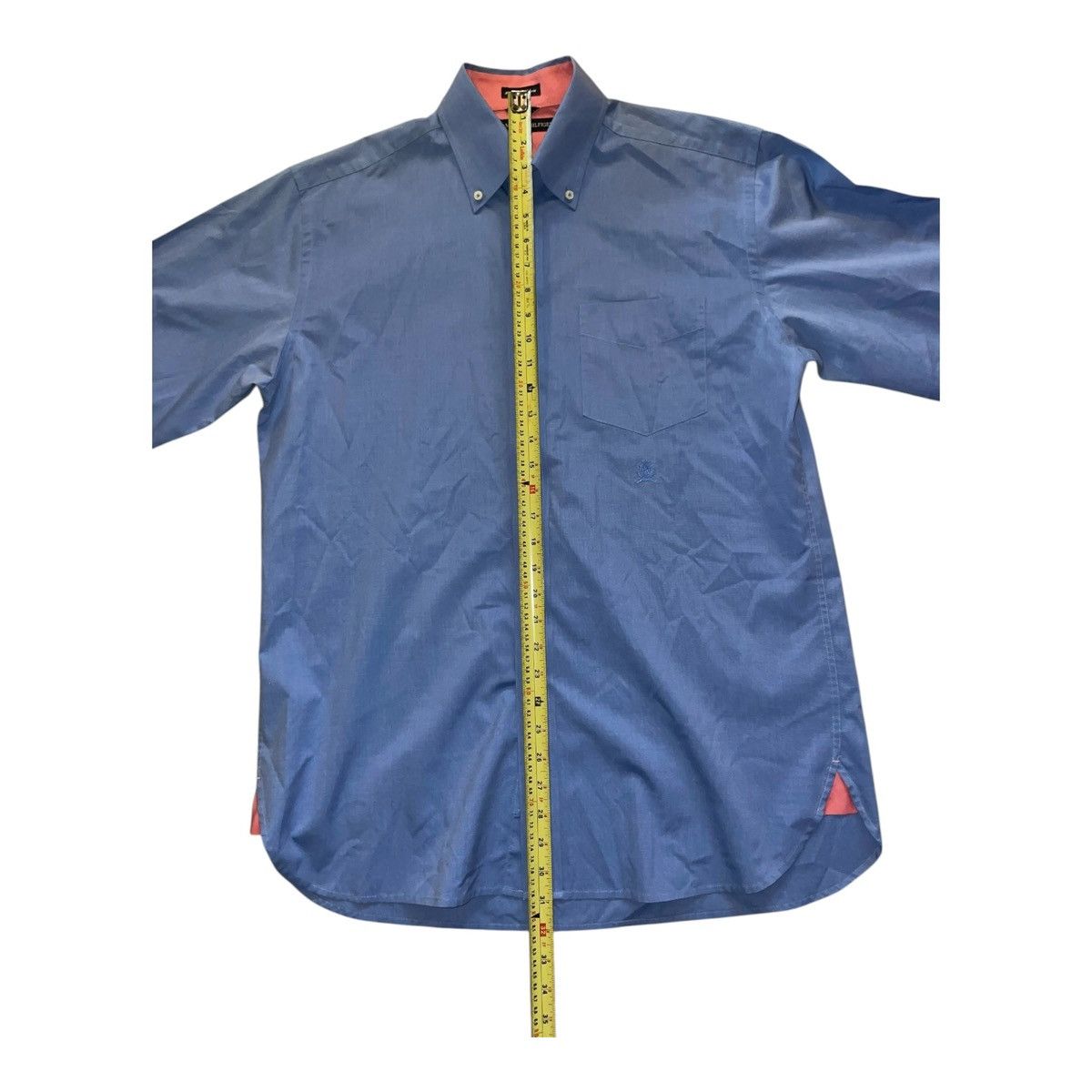 Tommy Hilfiger Tommy Hilfiger 80's 2 Ply Fabric Blue Pink Button Down Size US M / EU 48-50 / 2 - 7 Thumbnail