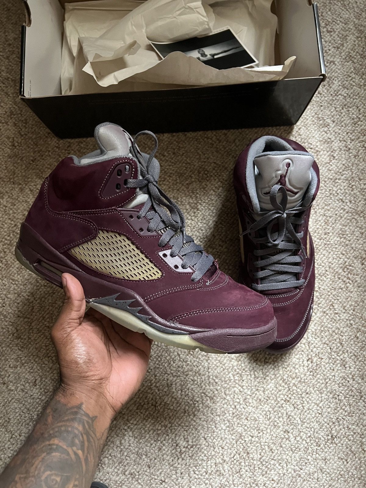 Jordan Brand Nike Air Jordan 5 Retro LS Burgundy 2006 Grailed