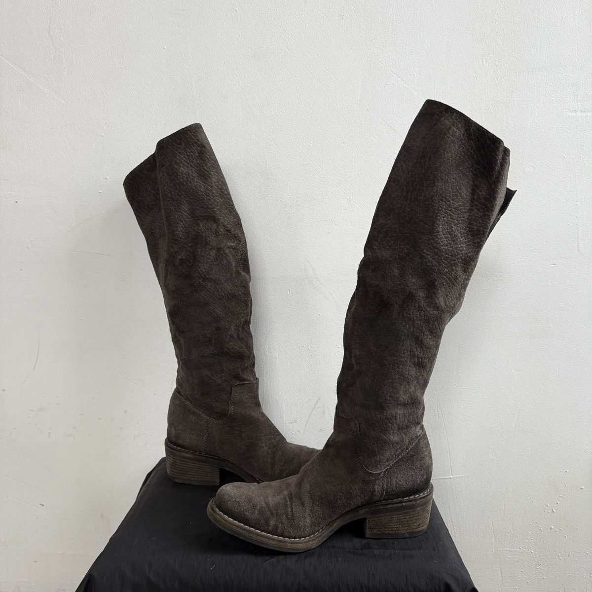 Seditionaries Vic Matie Italy Suede Leather Knee High Boots Size US 7.5 / IT 37.5 - 9 Thumbnail