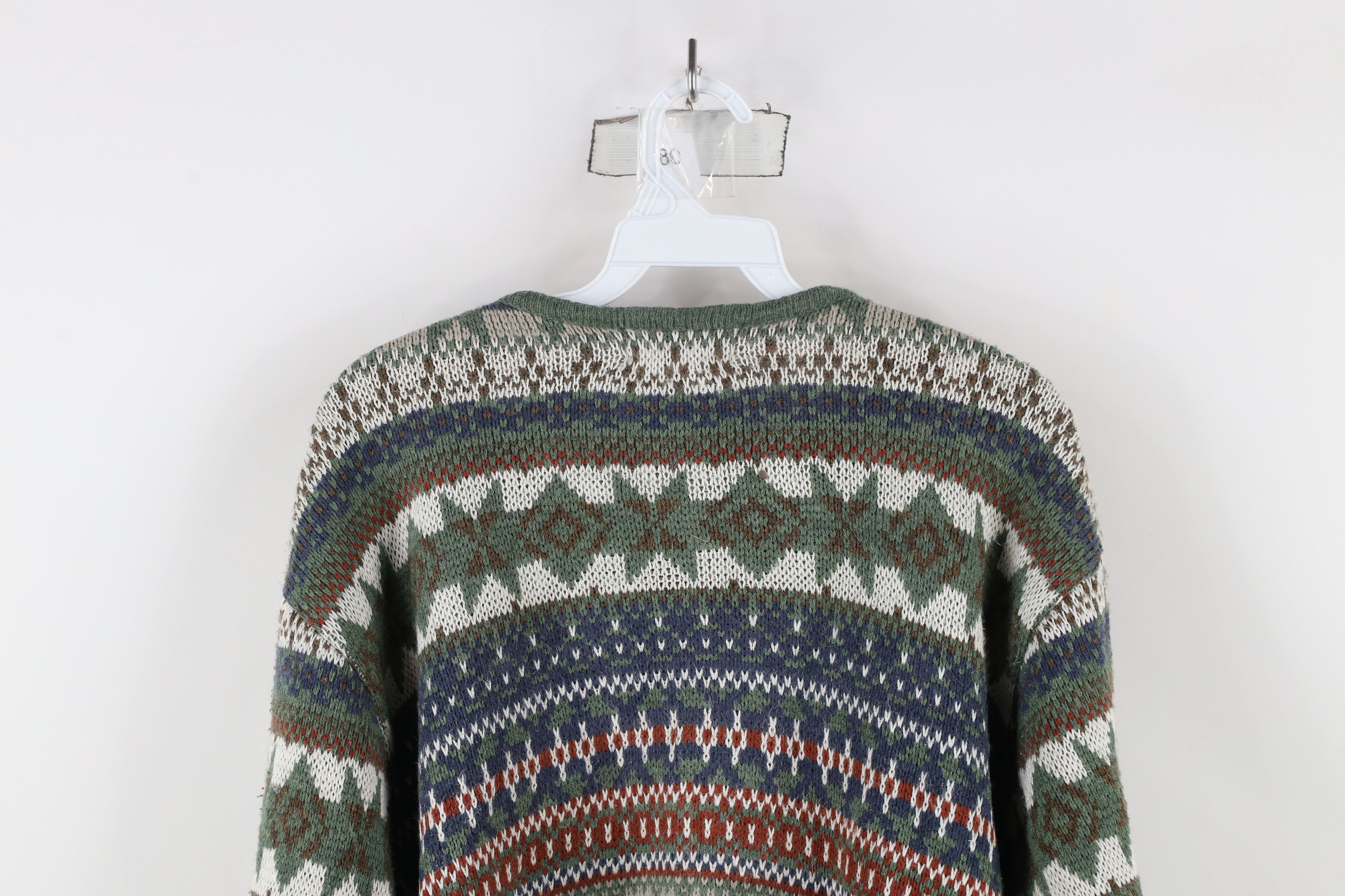 Vintage Vintage 90s Streetwear Fair Isle Knit Cardigan Sweater Size M / US 6-8 / IT 42-44 - 11 Thumbnail