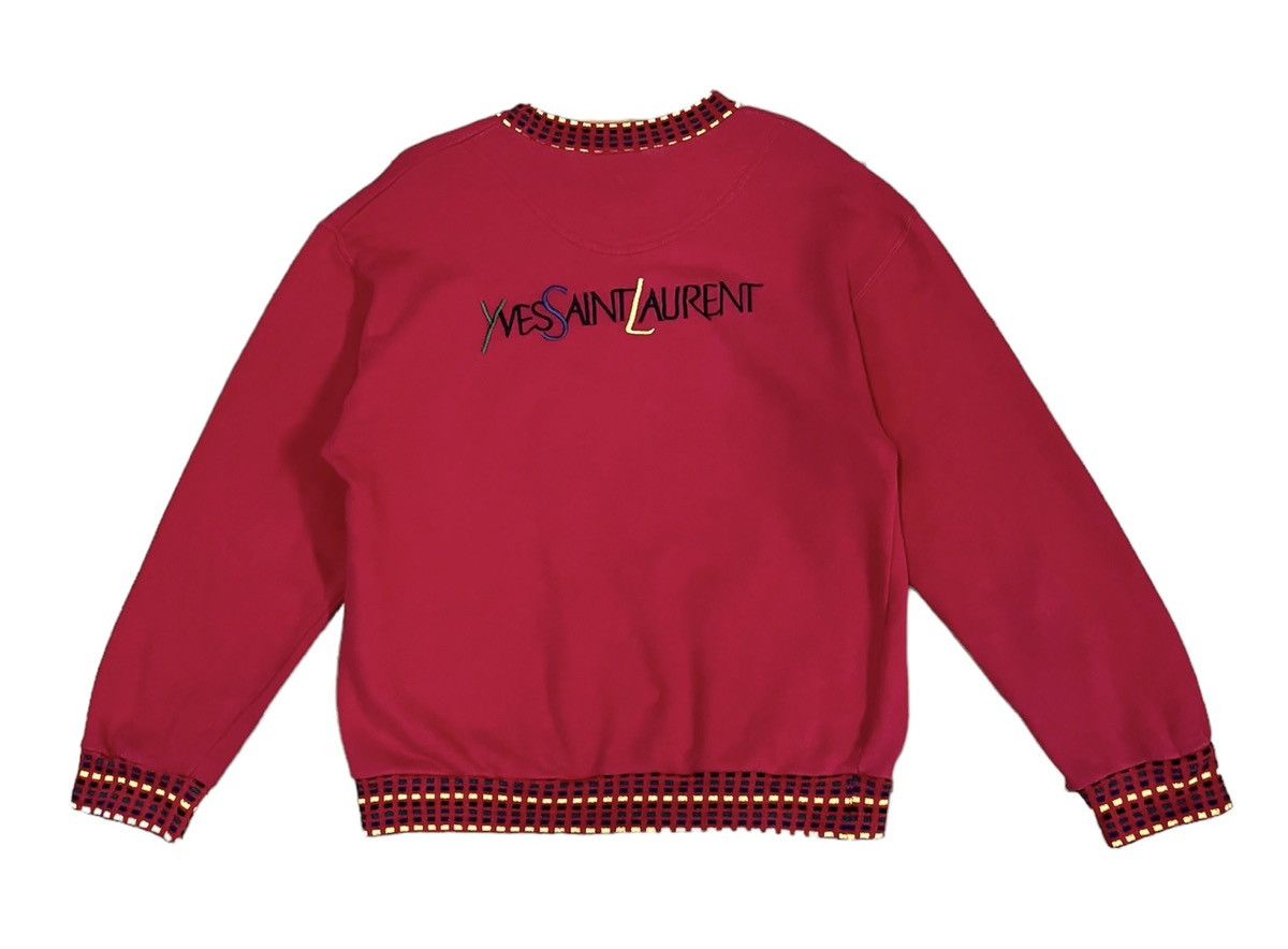 Yves Saint Laurent VINTAGE YVES SAINT LAURENT EMBROIDERY YSL SWEATSHIRT Size US M / EU 48-50 / 2 - 11 Thumbnail