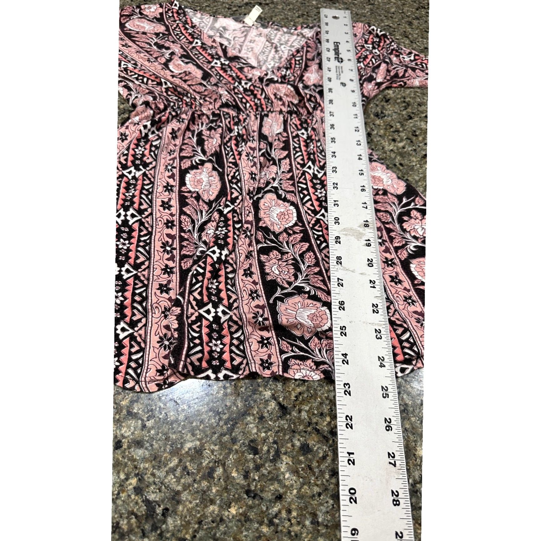 Billabong Billabong Dress Junior M Pink Long Sleeve Floral Faux Wrap Boho Hippie Surf Dress Jrs M Pink Floral Bohemian Summer Women's Size M / US 6-8 / IT 42-44 - 8 Thumbnail
