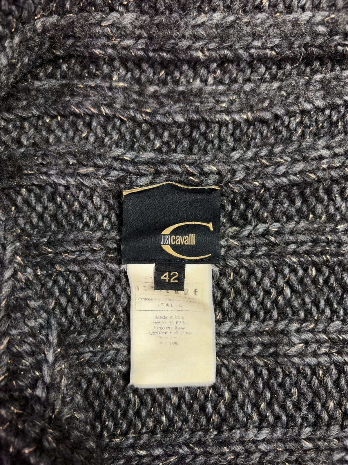 Just Cavalli 00s Just Cavalli Wool Heavy Metallic Fades Cardigan Knit 42 Size M / US 6-8 / IT 42-44 - 15 Thumbnail