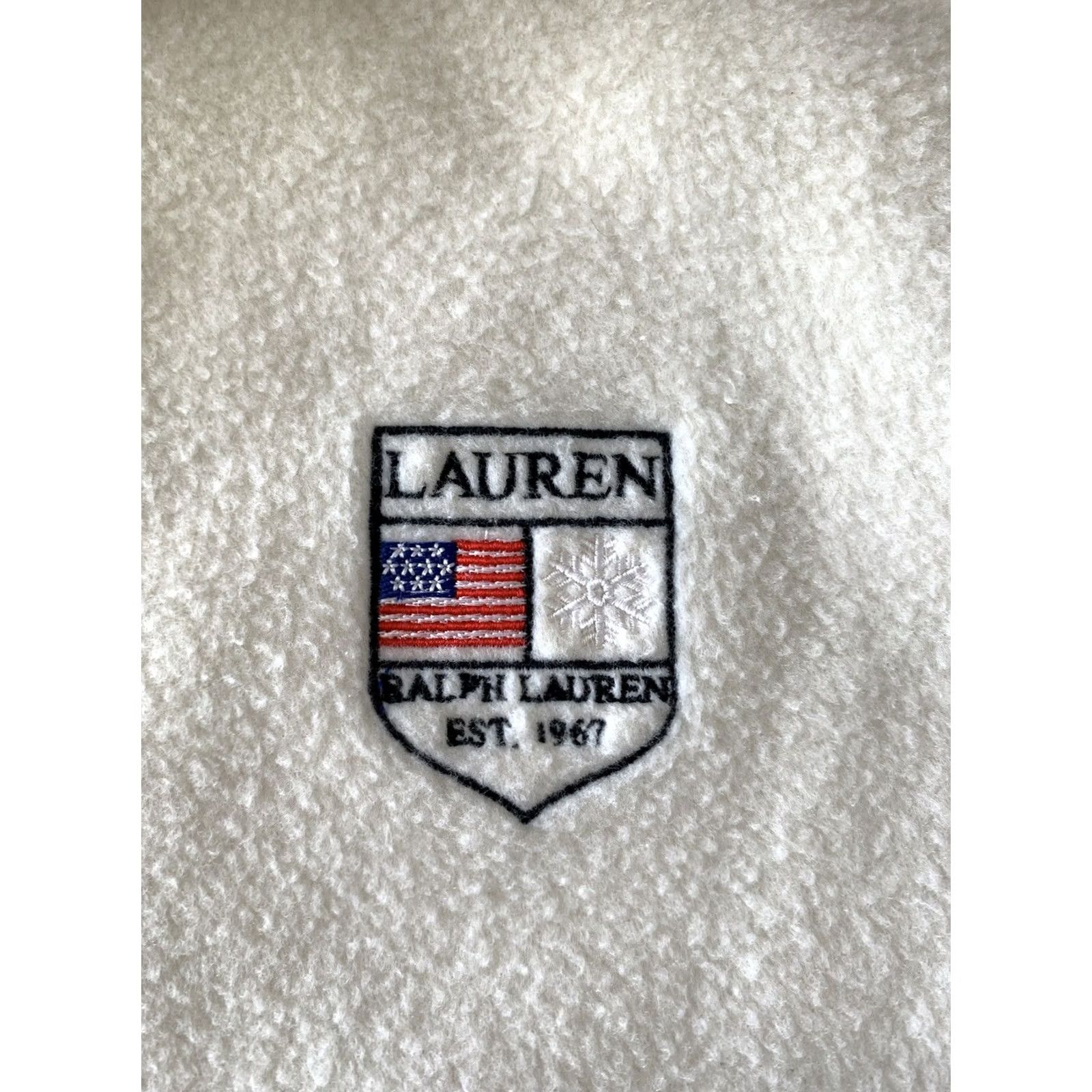 Ralph Lauren VINTAGE Ralph Lauren Pile Fleece Hoodie Pullover Size M Ivory Logo Embroidered Men Hoodie 90s USA Size US M / EU 48-50 / 2 - 2 Thumbnail