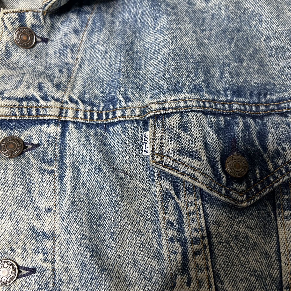 Levi's × Levi's Vintage Clothing × Vintage VTG 80s Levi’s Acid Wash Denim Trucker Jacket XL Thrashed Size XL / US 12-14 / IT 48-50 - 6 Thumbnail