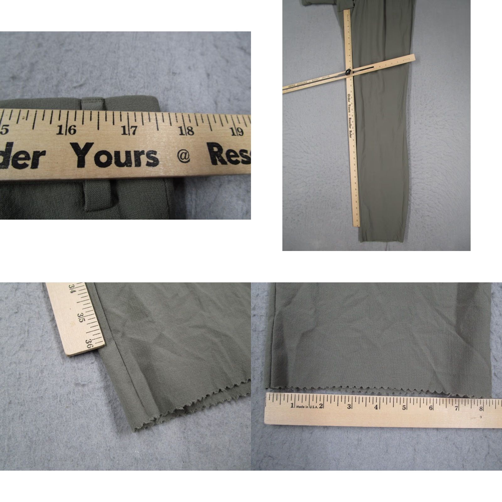 Hugo Boss VINTAGE Hugo Boss Dress Pants Mens 36 Olive Green Pleated Wool Straight Zip Fly Pockets Dry Clean Only Made in USA 34x38 MENS, Dr Hook USA Size US 34 / EU 50 - 8 Thumbnail