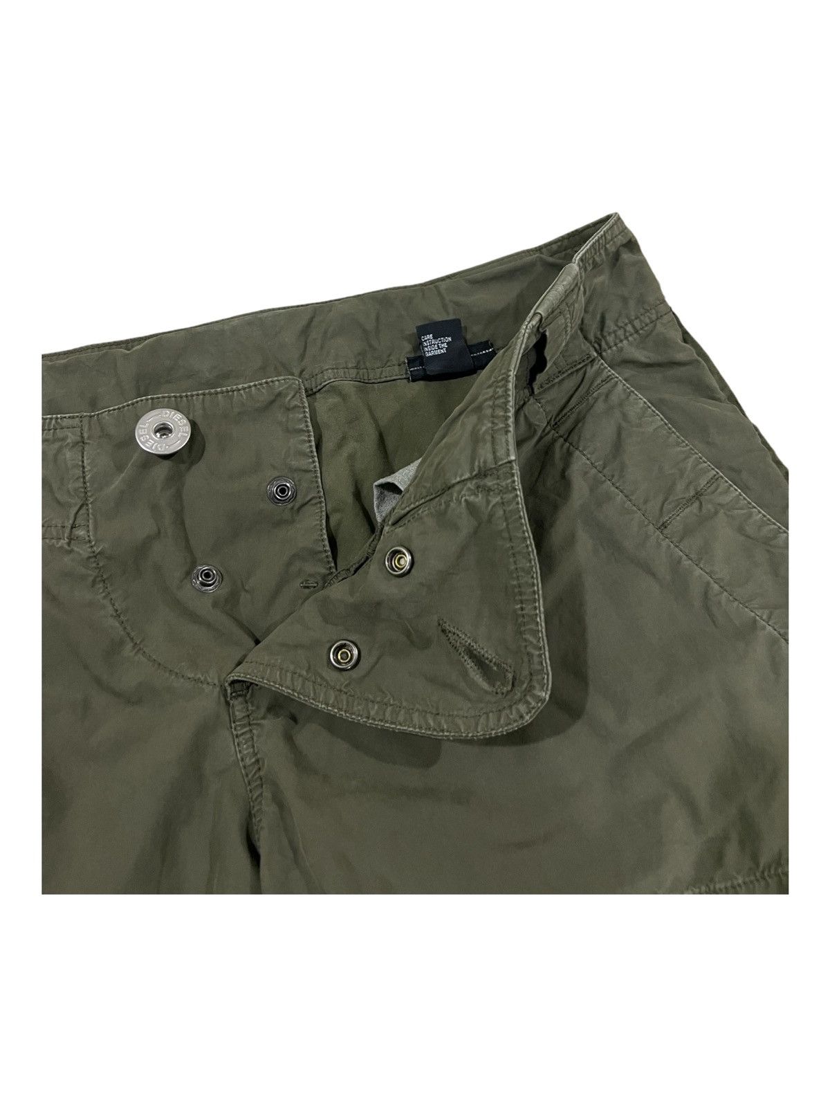 Diesel × Diesel Black Gold Diesel 🇮🇹 Super Baggy Wide Leg Flare Parachute Military Pants Size US 32 / EU 48 - 8 Thumbnail