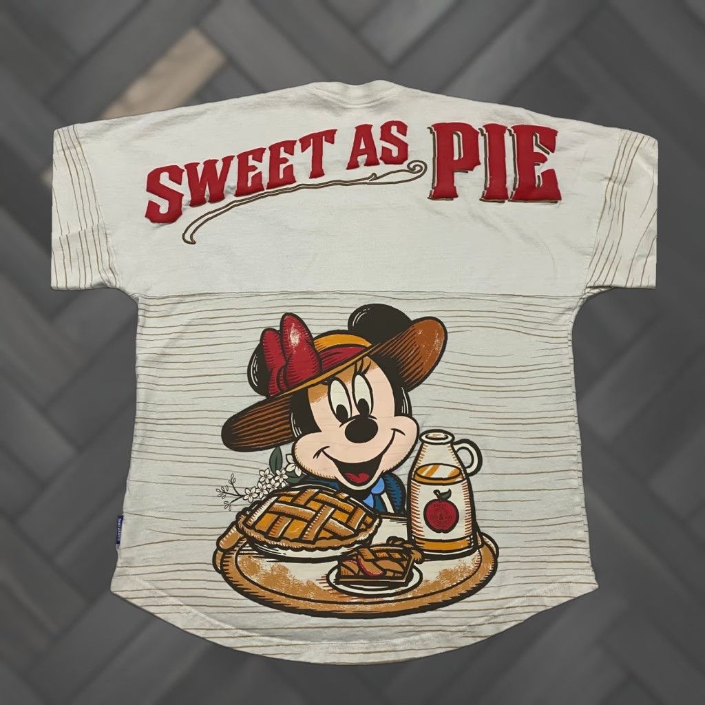 Disney Disney Spirit Jersey Mickey Minnie 2021 Apple Orchard Sweet As Pie Striped Long Sleeve Crew Neck 100% Cotton White Men XS S? Size US S / EU 44-46 / 1 - 1 Thumbnail
