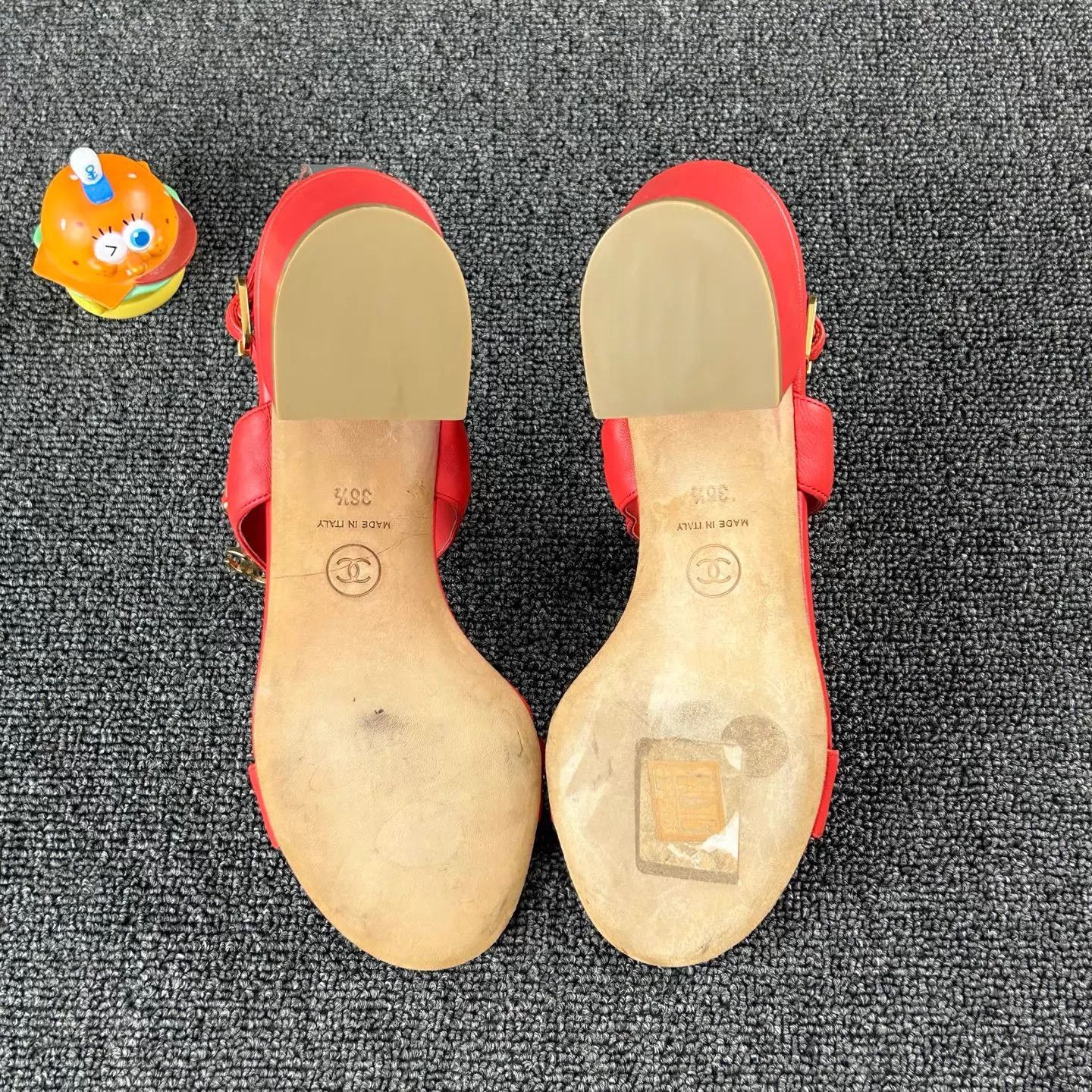 Chanel Chanel New Red Woven CC Strap Sandals 36.5 HB6643 Size US 6 / IT 36 - 6 Thumbnail