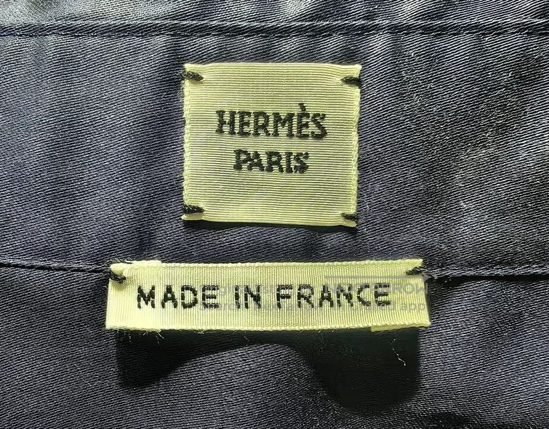 Hermes Hermes Classic Navy Blue Shirt, Simple and Elegant Collar Size XXS / US 00 / IT 34 - 3 Thumbnail