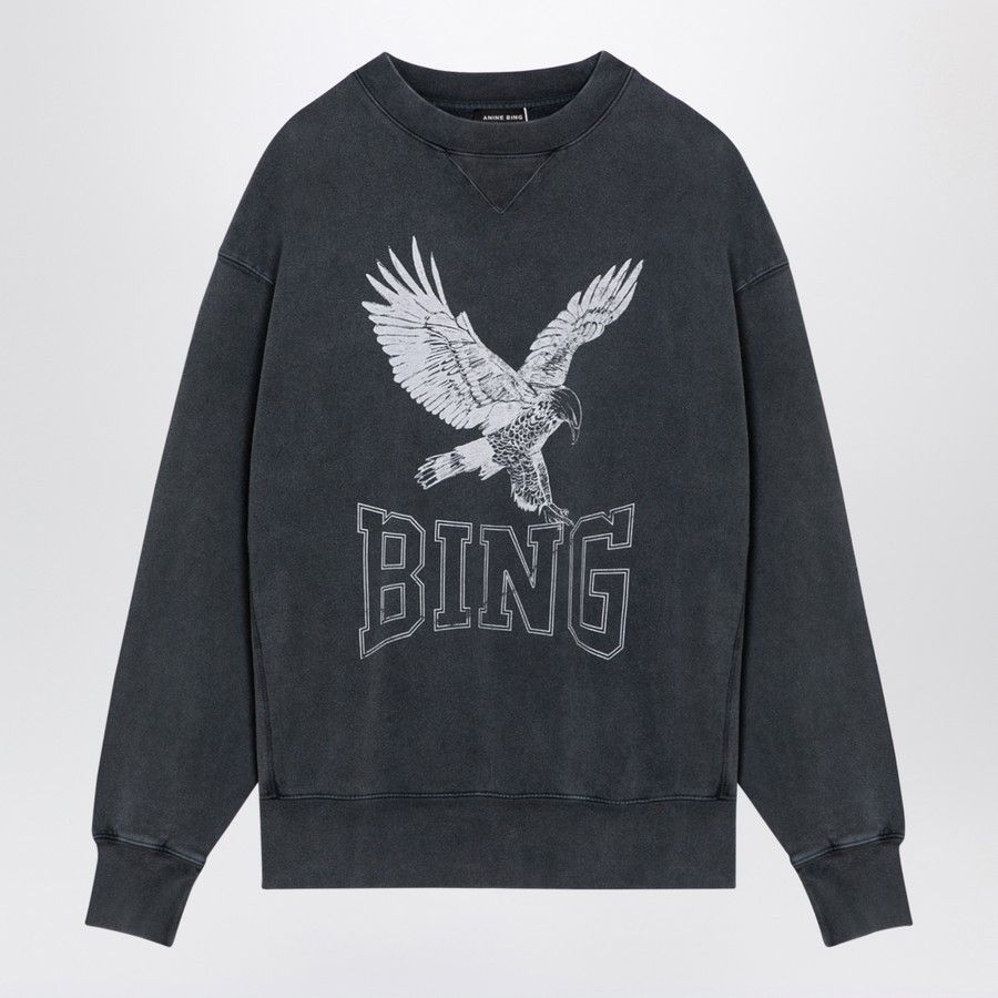 o1d2blof0724 Crew Neck Sweatshirts in Washed Black