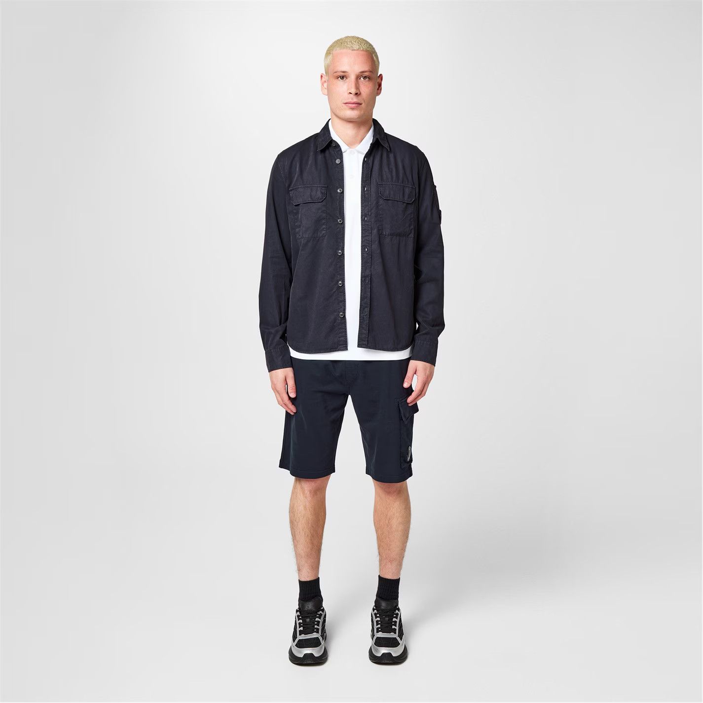 C.P. Company o1g2r1mq0426 Long Sleeve Double Chest Overshirt Total Eclip Size US S / EU 44-46 / 1 - 4 Thumbnail