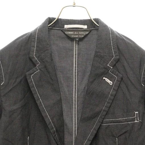Comme des Garcons Homme Plus Jacket White Stitch Design Tailored 1 Button Plain Gray Size US M / EU 48-50 / 2 - 3 Thumbnail