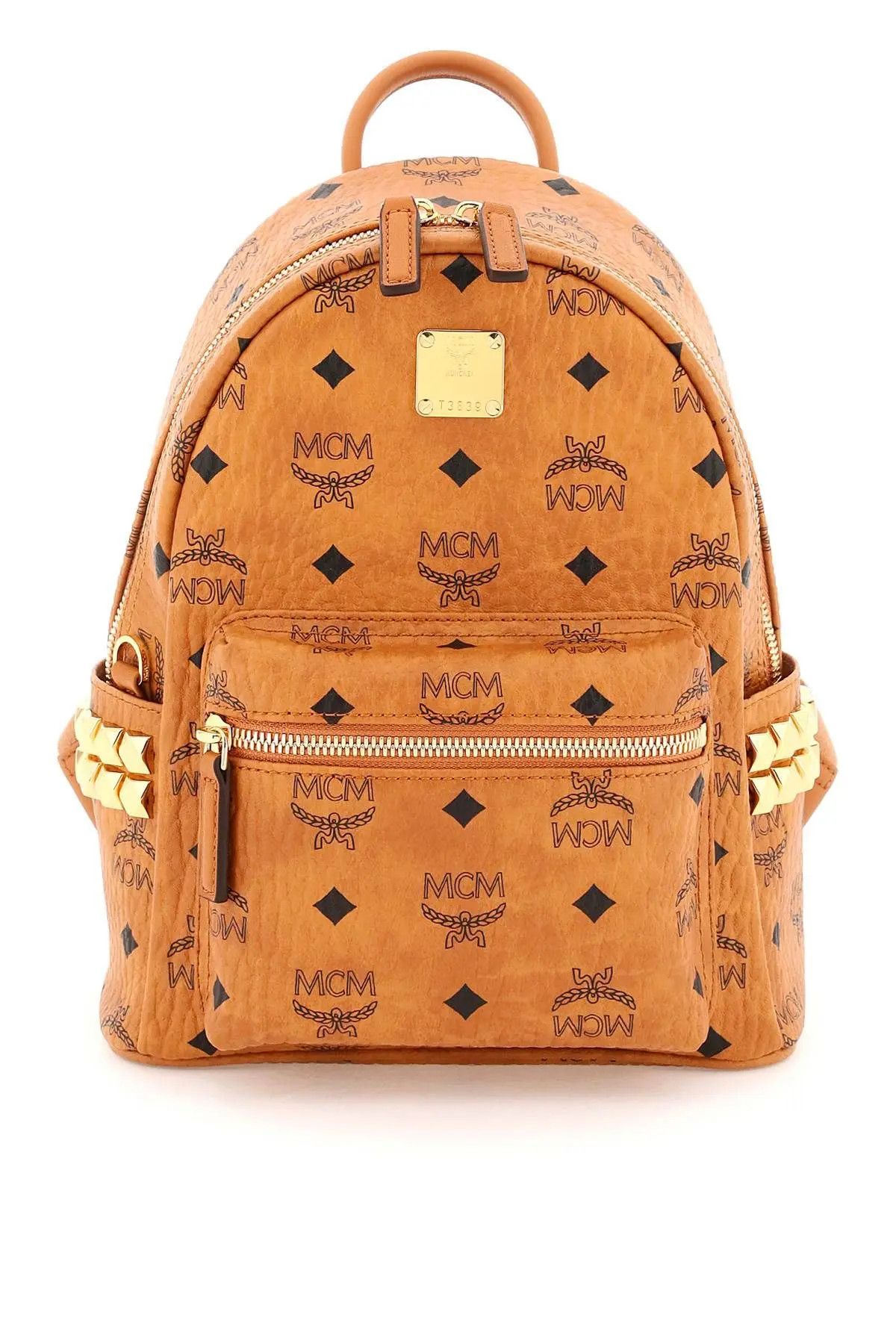 image of MCM O1S22I1N1223 Stark Mini Backpack In Brown, Women's