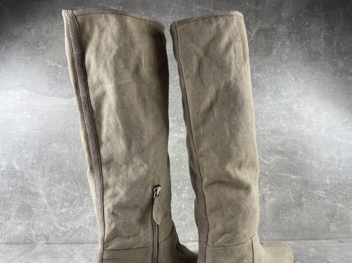 Prada Prada Vintage Tall Canvas / Leather Boots Beige EU 39 Size US 9 / IT 39 - 8 Thumbnail