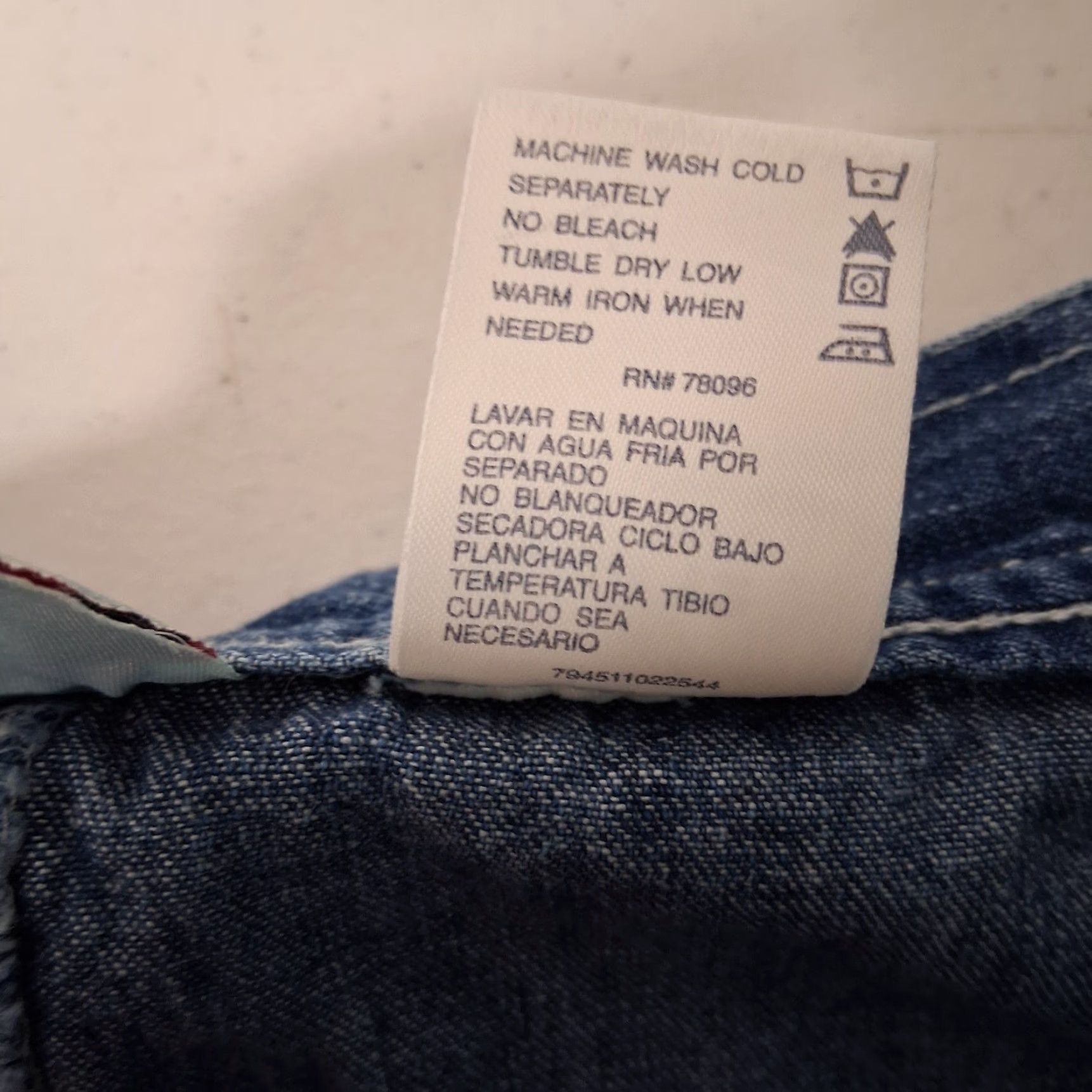 Faded Glory VINTAGE Faded Glory Skirt Jean Denim Midi 90s 1990s Y2K Blue Cotton Button Pockets Womens Size 12 Size 34" / US 12 / IT 48 - 4 Thumbnail