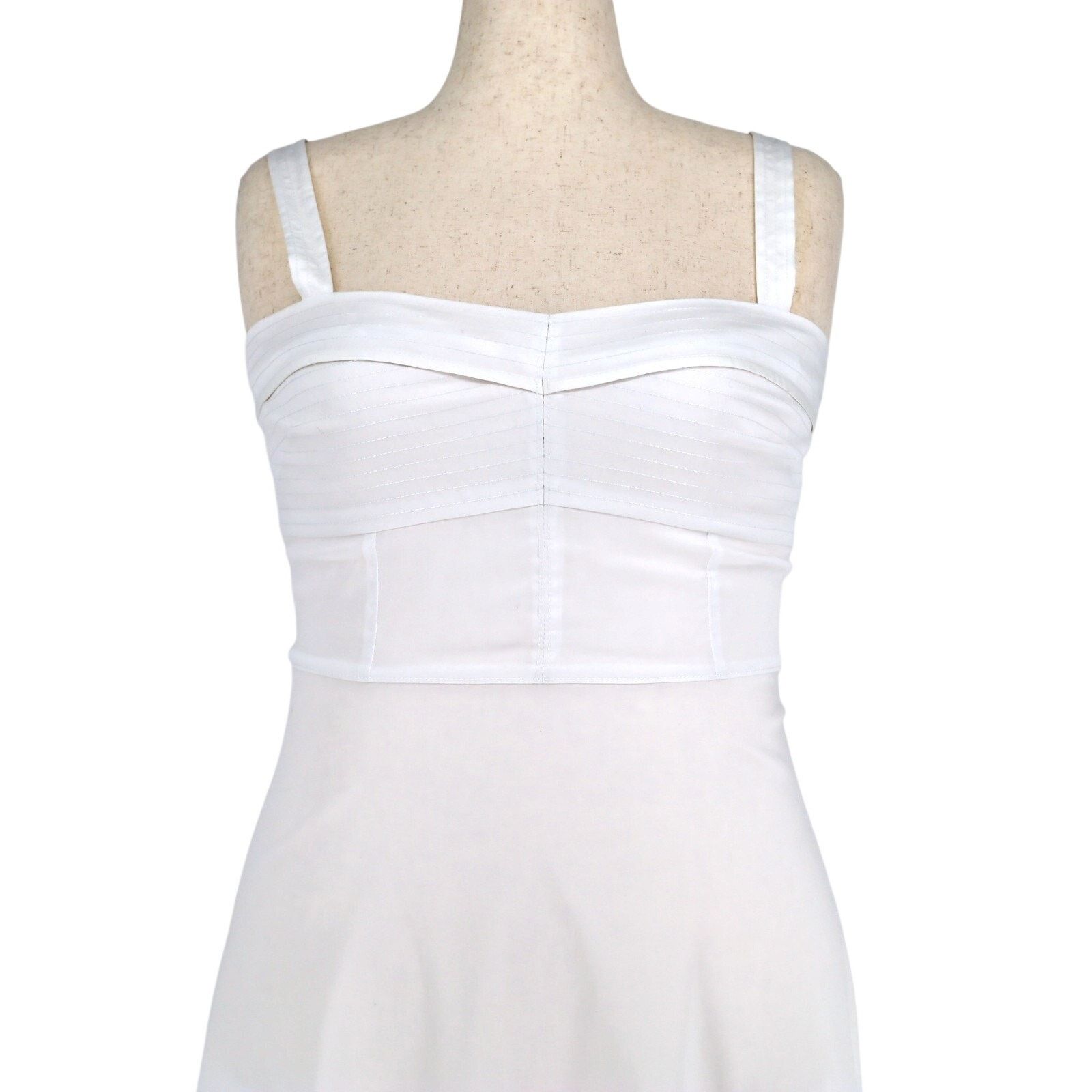 Veronica Beard Veronica Beard Women White Cotton Summer Midi Dress US 12 Size XL / US 12-14 / IT 48-50 - 6 Thumbnail