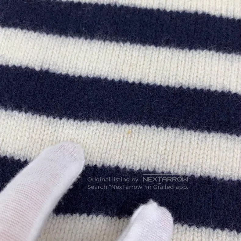 Dior Dior Colour-blocked bee embroidery stripes destroy old woo Size XXS / US 00 / IT 34 - 9 Thumbnail