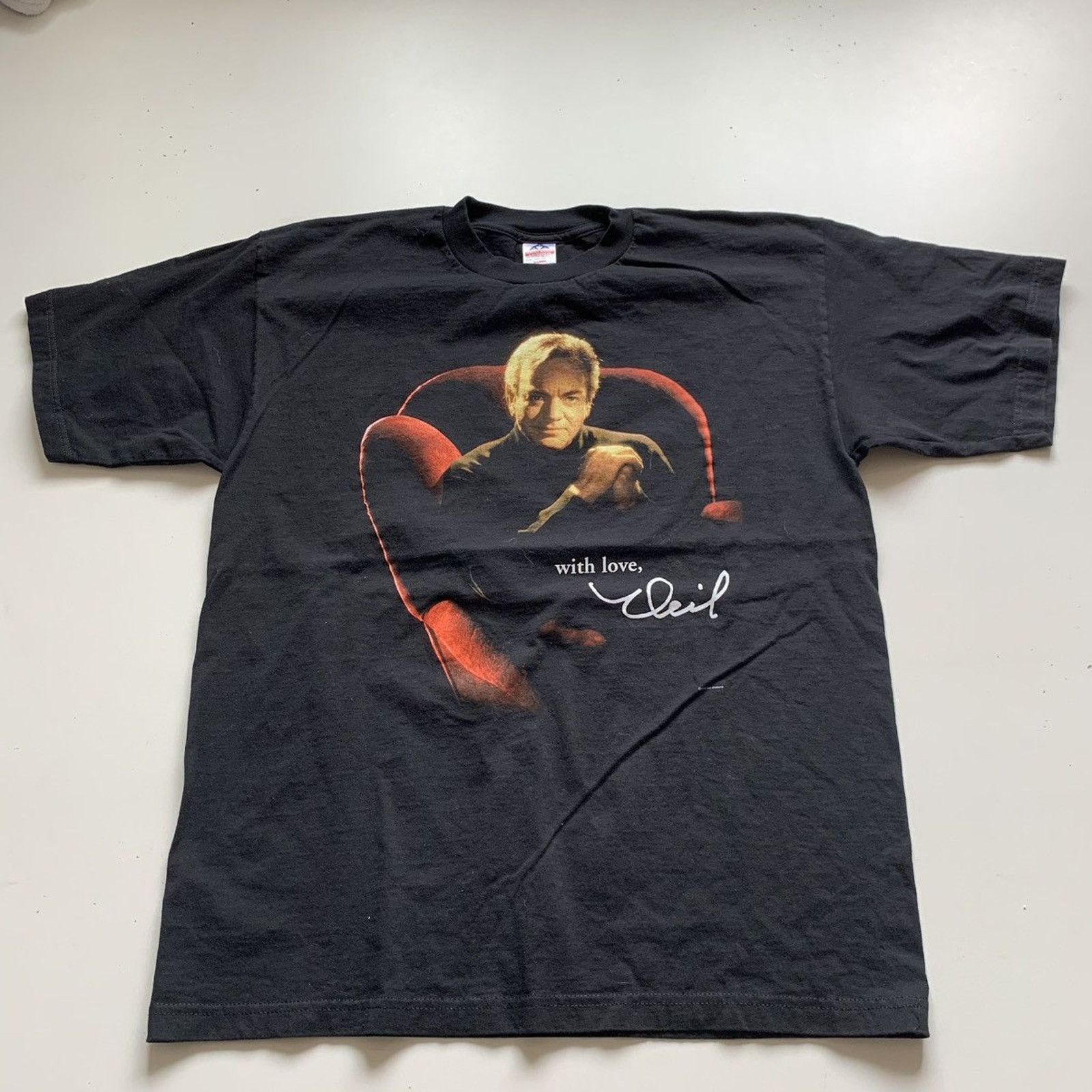 Band Tees Vintage 90s Neil Diamond World Tour T Shirt XL Band Tee Rare Size US XL / EU 56 / 4 - 1 Thumbnail