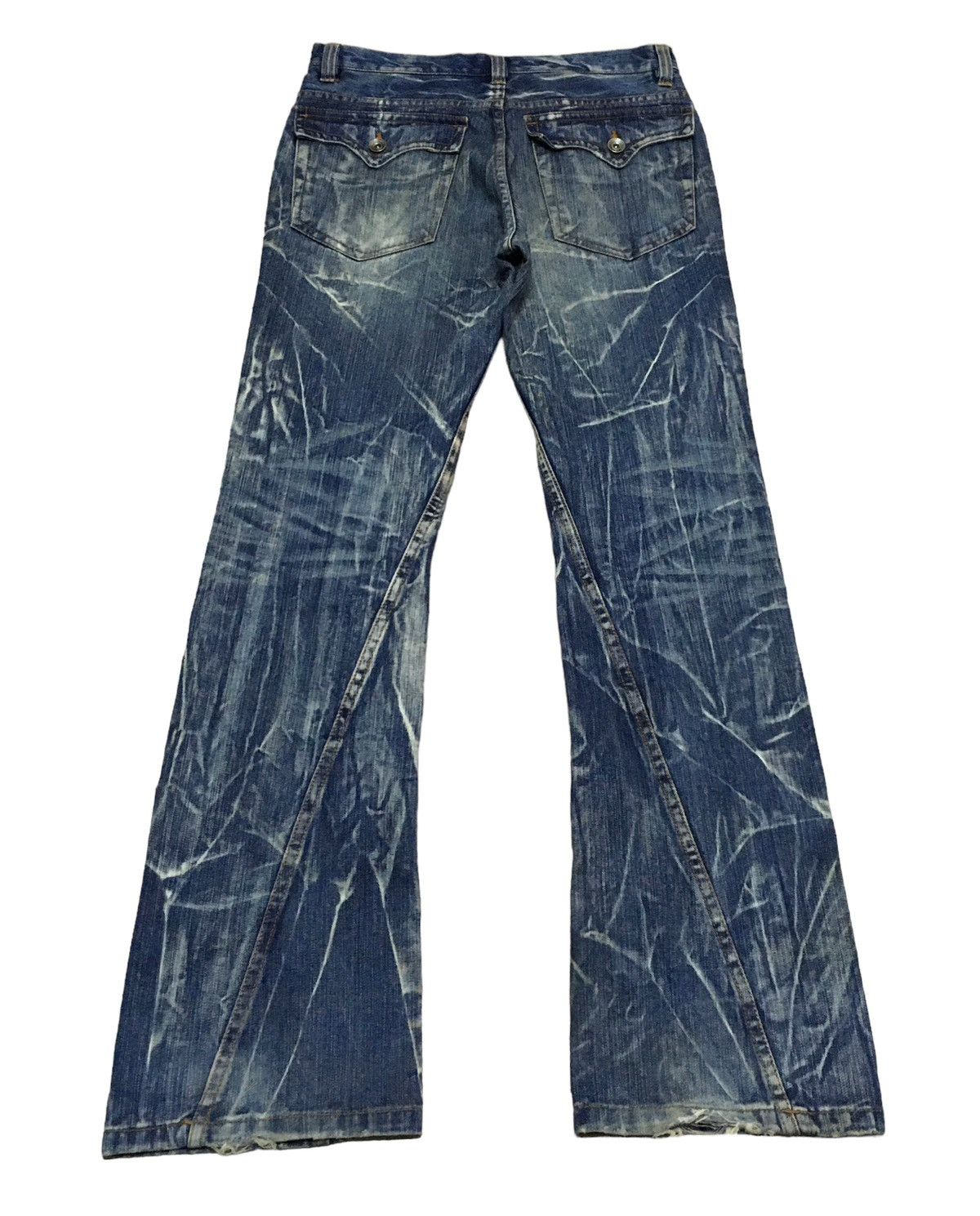 Le Grande Bleu (L.G.B.) Rare Design Vintage Japanese Brand Nvlaus Jeans 1990s Size US 32 / EU 48 - 2 Thumbnail