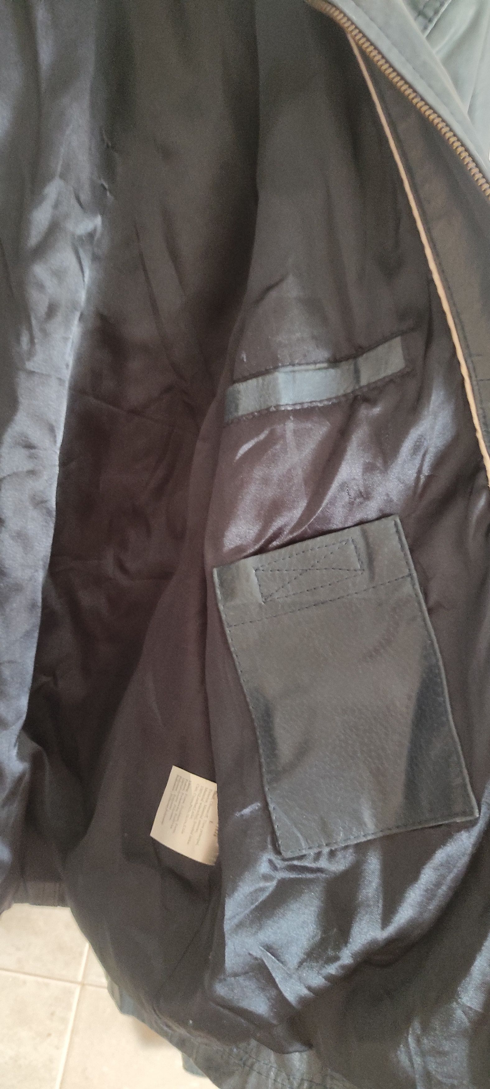 Other 4You Mens Leather Biker Classic Bomber Blue Jacket Size L Size US L / EU 52-54 / 3 - 15 Thumbnail