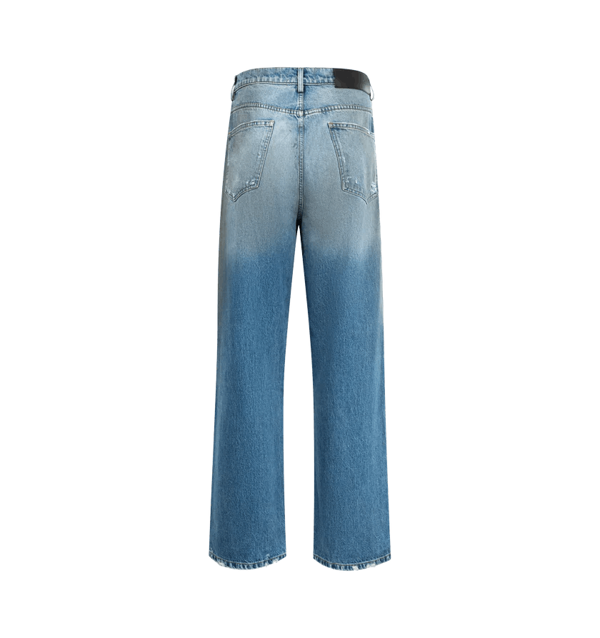 Nahmias o1h1sh11225 Dirty Wash Baggy Jeans in Blue Size US 34 / EU 50 - 2 Thumbnail
