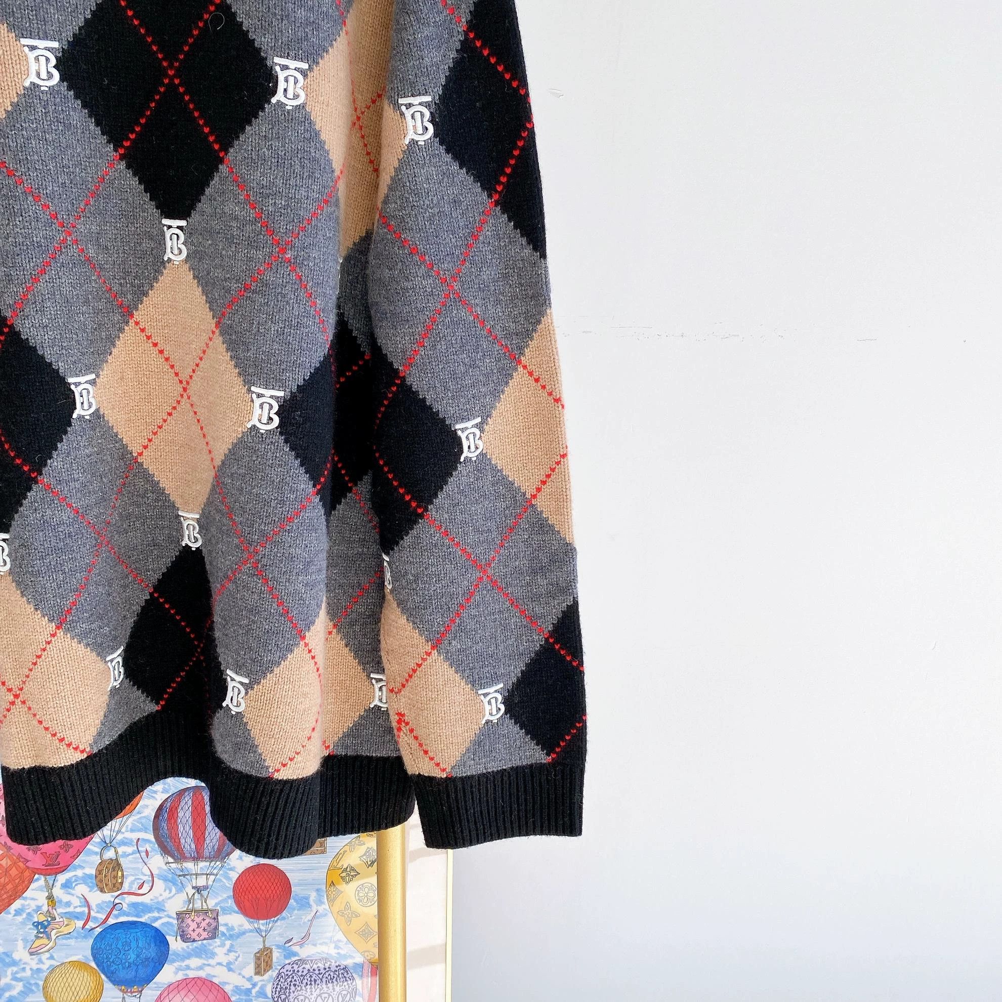 Burberry Burberry color blocked check wool cardigan XL Size XL / US 12-14 / IT 48-50 - 6 Thumbnail