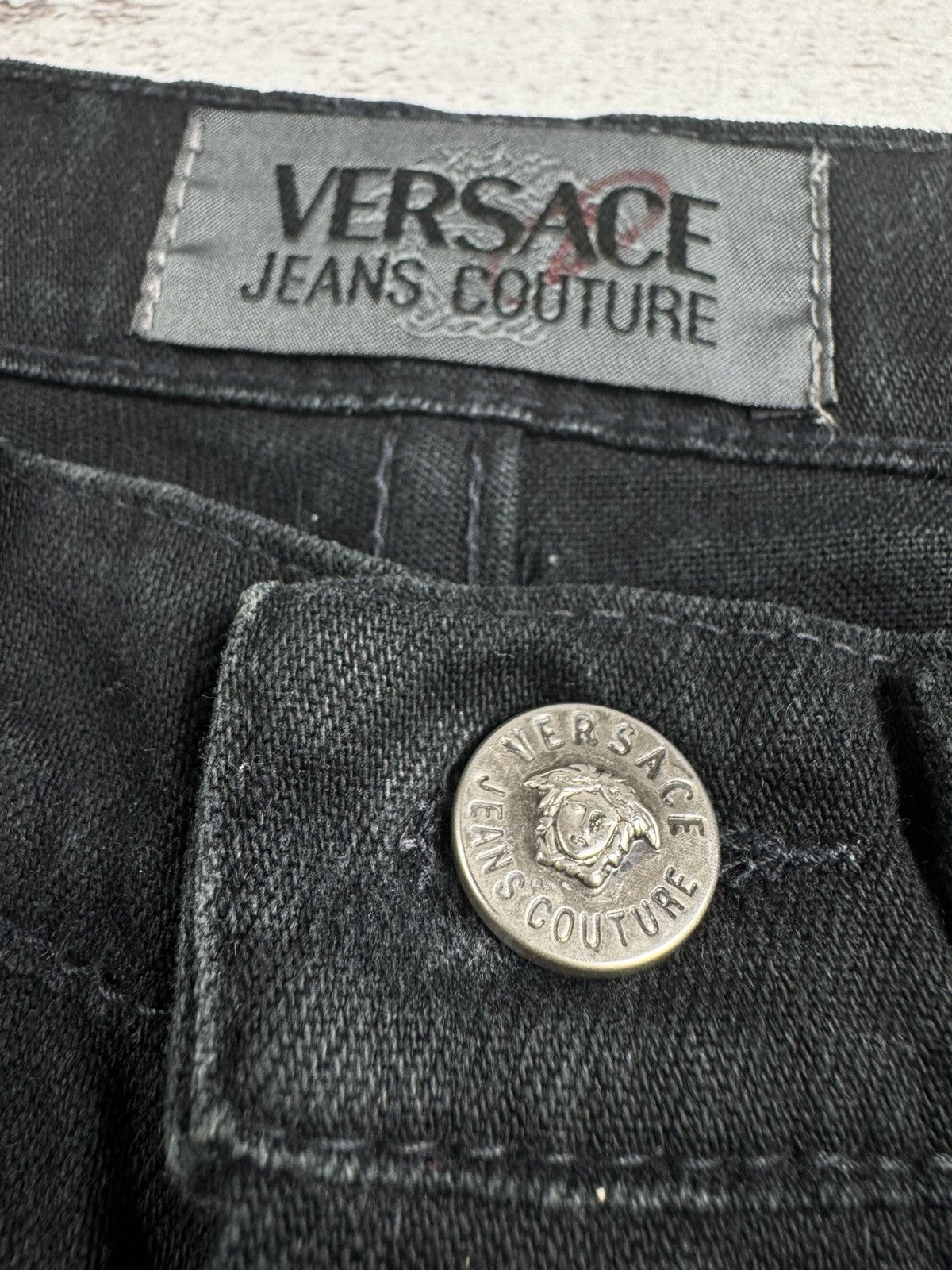 Versace Jeans Couture Versace Couture W27 Size 41 Women’s Straight Black Vintage Denim Jeans Trousers Size 27" / US 4 / IT 40 - 14 Thumbnail