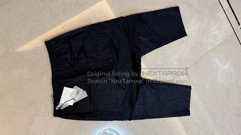 Rick Owens Black Cargo Pants.