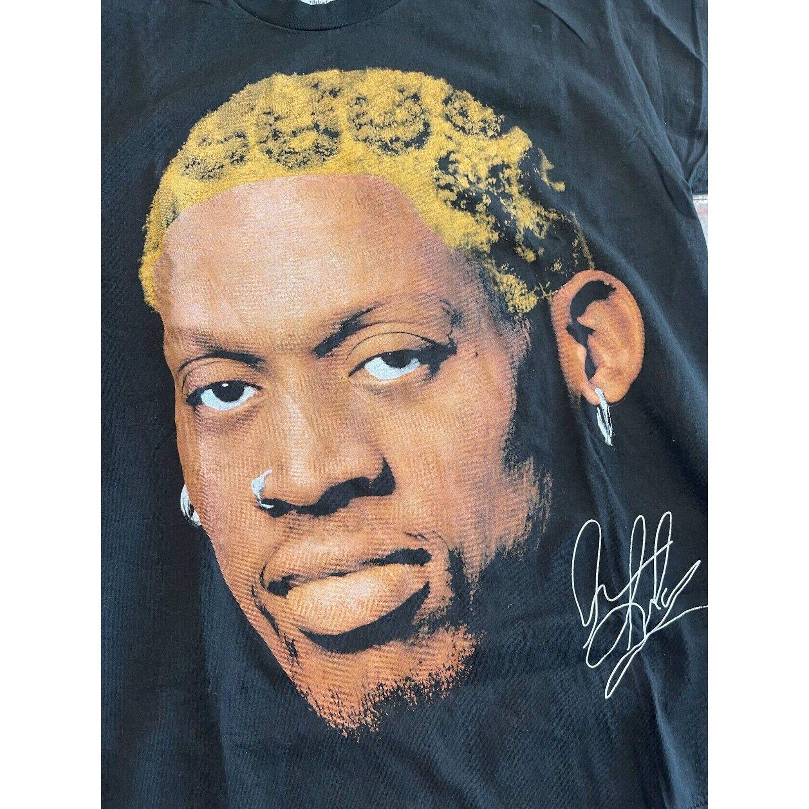 Other VTG BOOTLEG TEES DENNIS RODMAN SIGNATURE T-SHIRT 90S BLACK S Size US L / EU 52-54 / 3 - 3 Thumbnail
